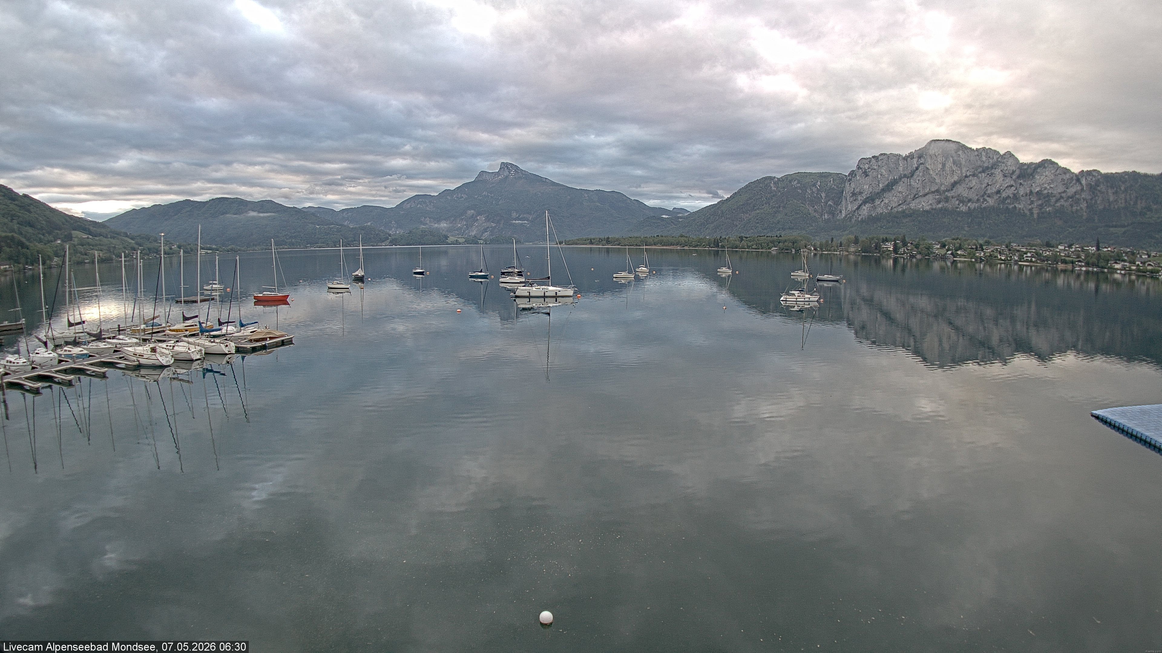 Archiv Foto Webcam Strandbad Alpenseebad am Mondsee