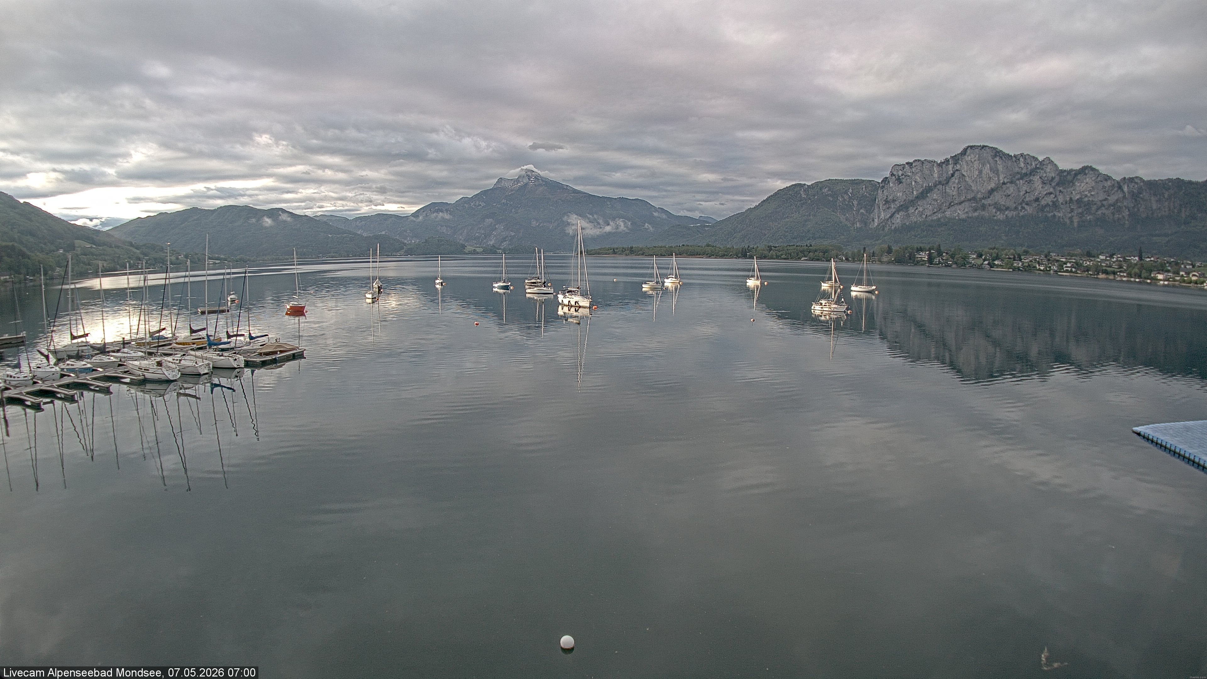 Archiv Foto Webcam Strandbad Alpenseebad am Mondsee