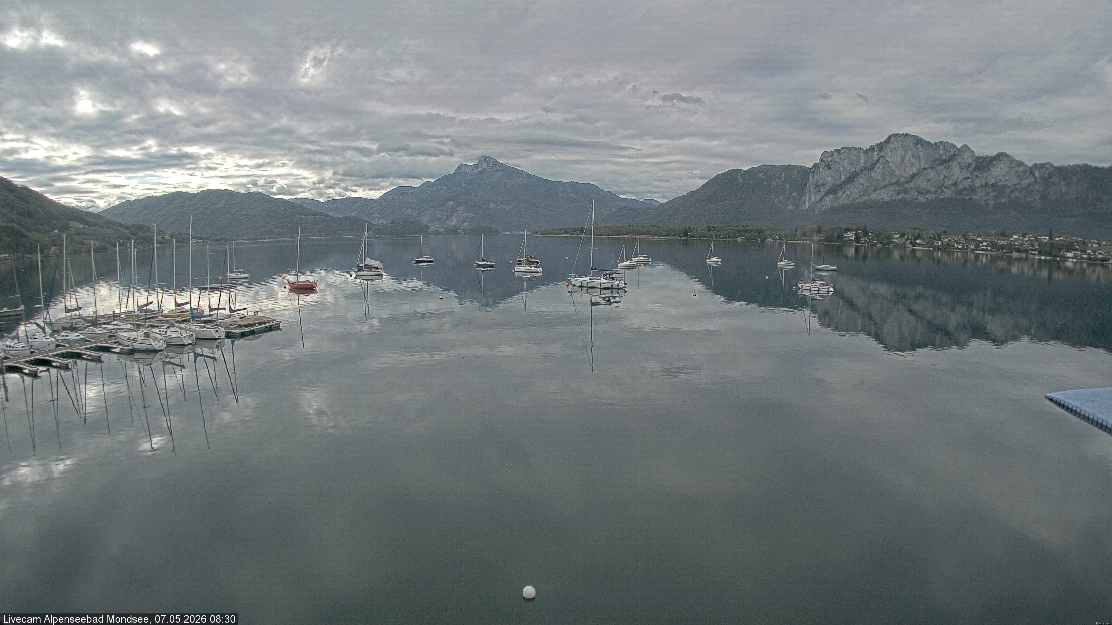 Archiv Foto Webcam Strandbad Alpenseebad am Mondsee