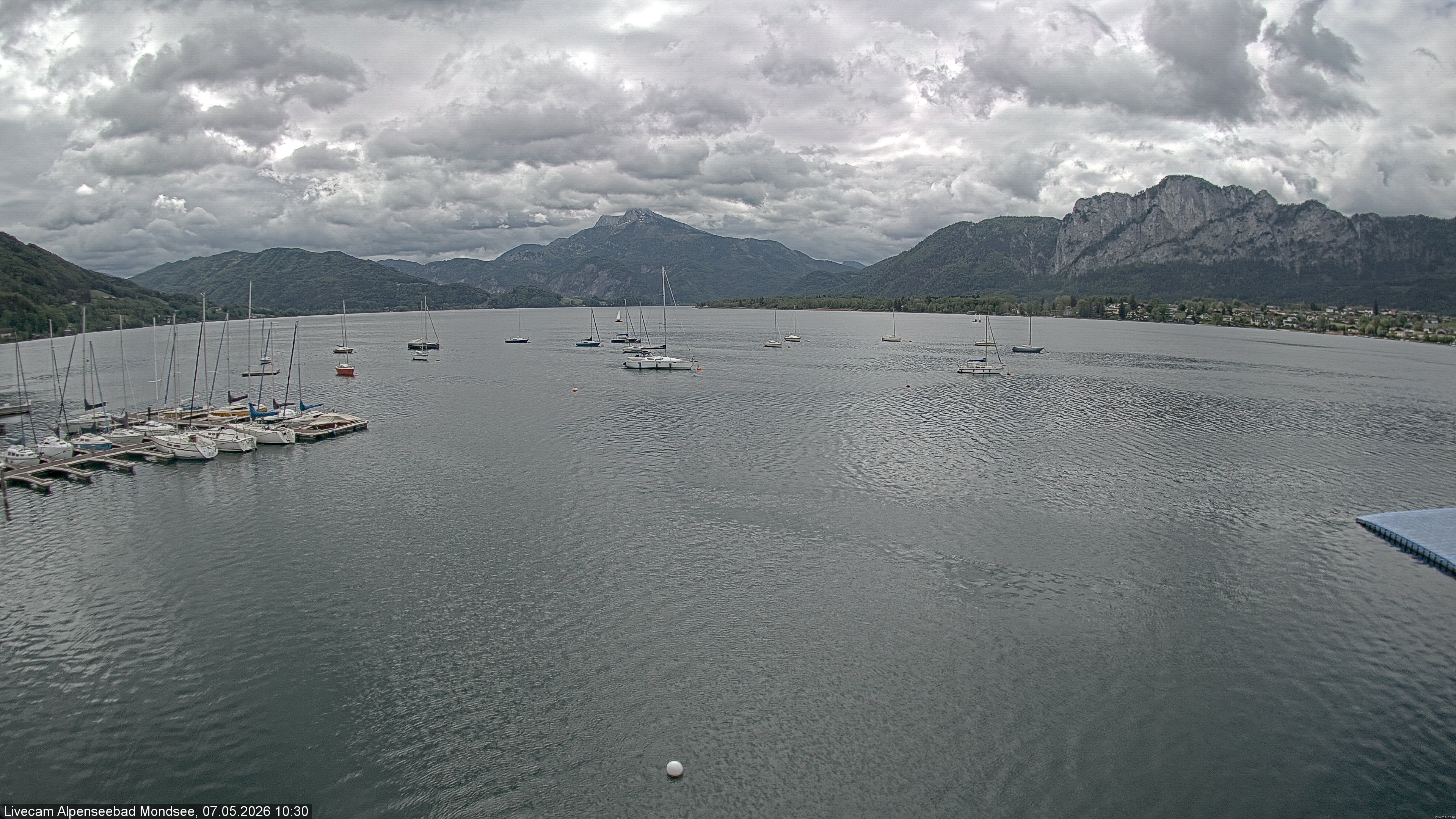 Archiv Foto Webcam Strandbad Alpenseebad am Mondsee