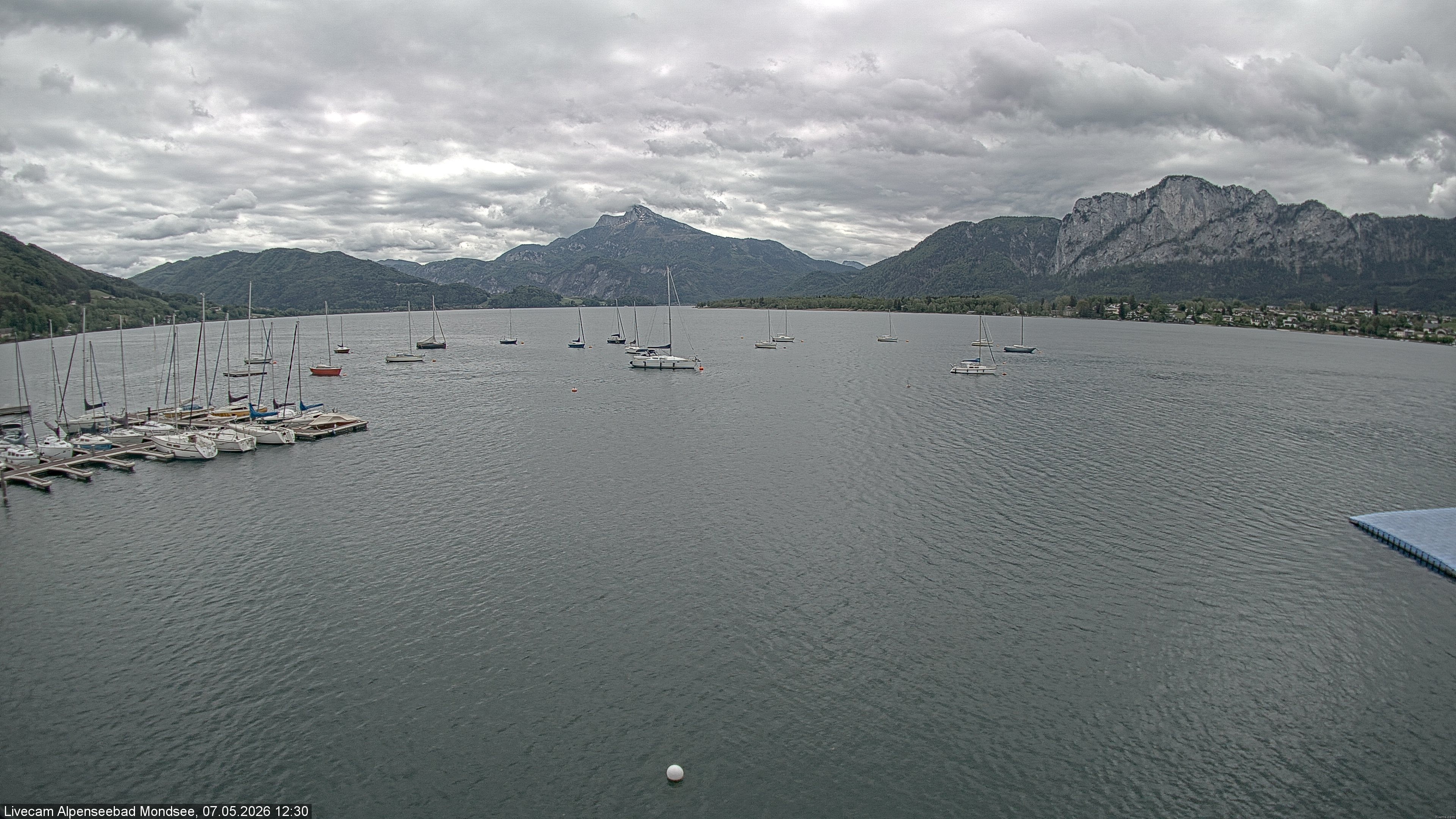 Archiv Foto Webcam Strandbad Alpenseebad am Mondsee