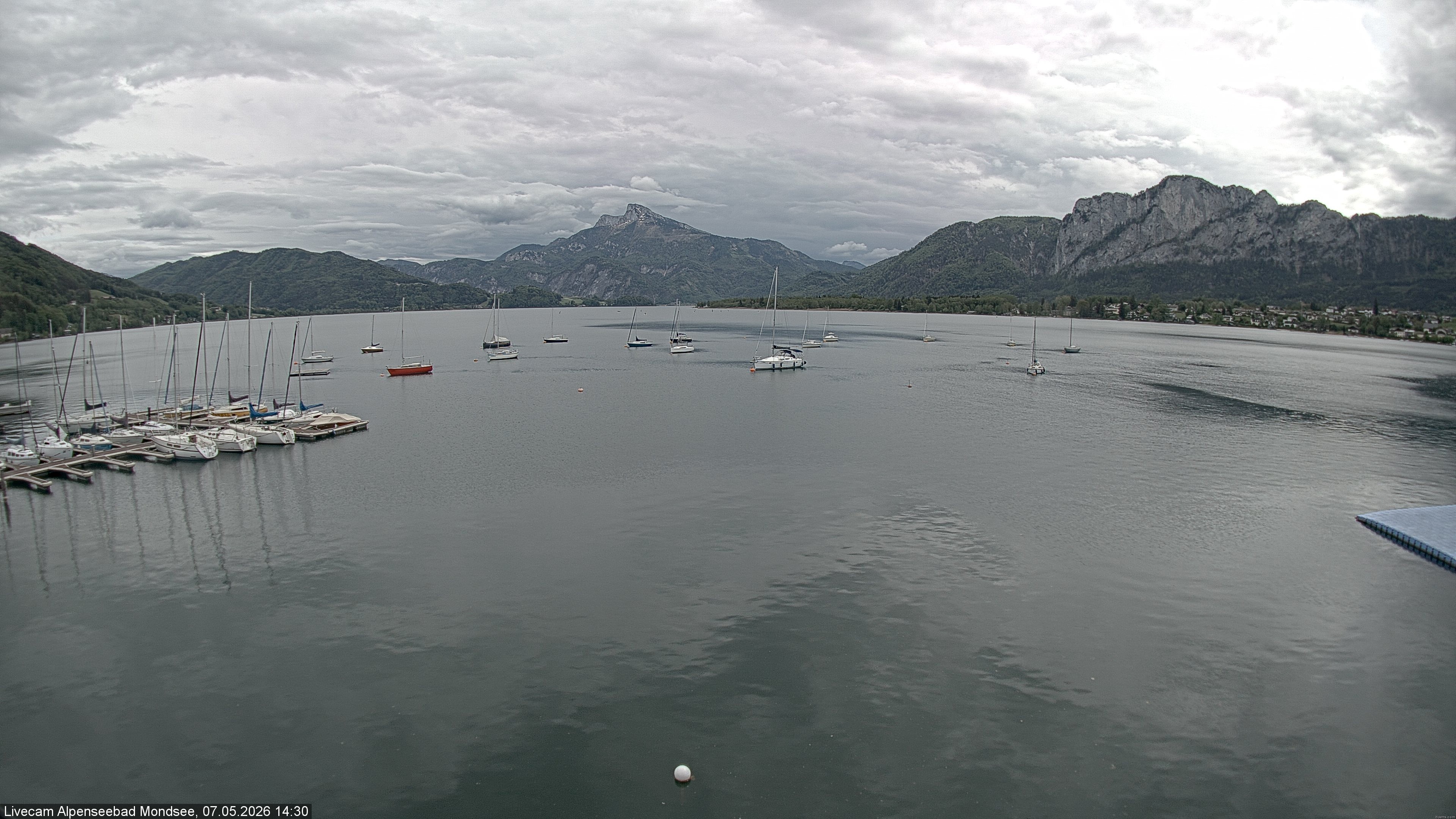 Archiv Foto Webcam Strandbad Alpenseebad am Mondsee