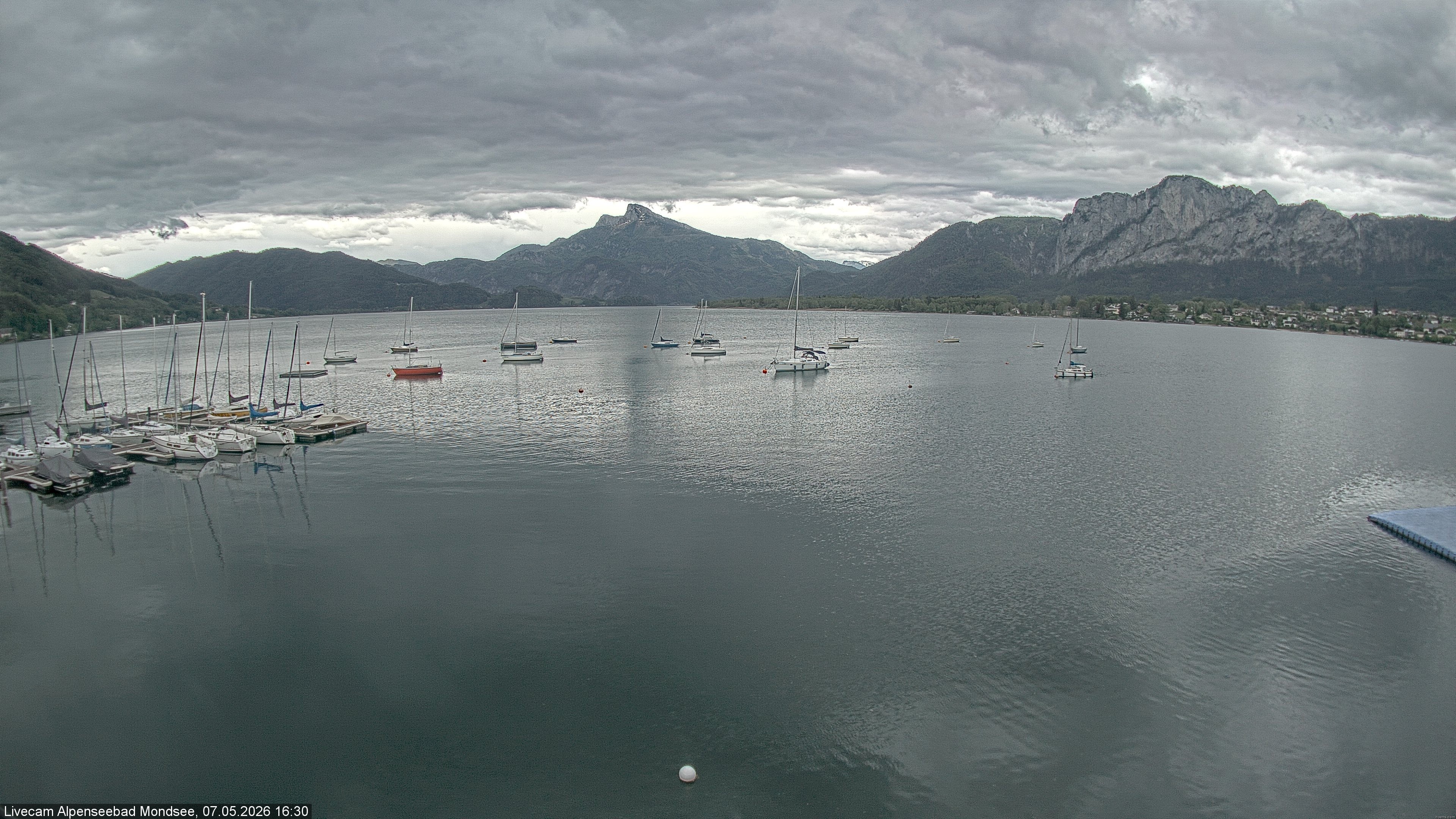 Archiv Foto Webcam Strandbad Alpenseebad am Mondsee