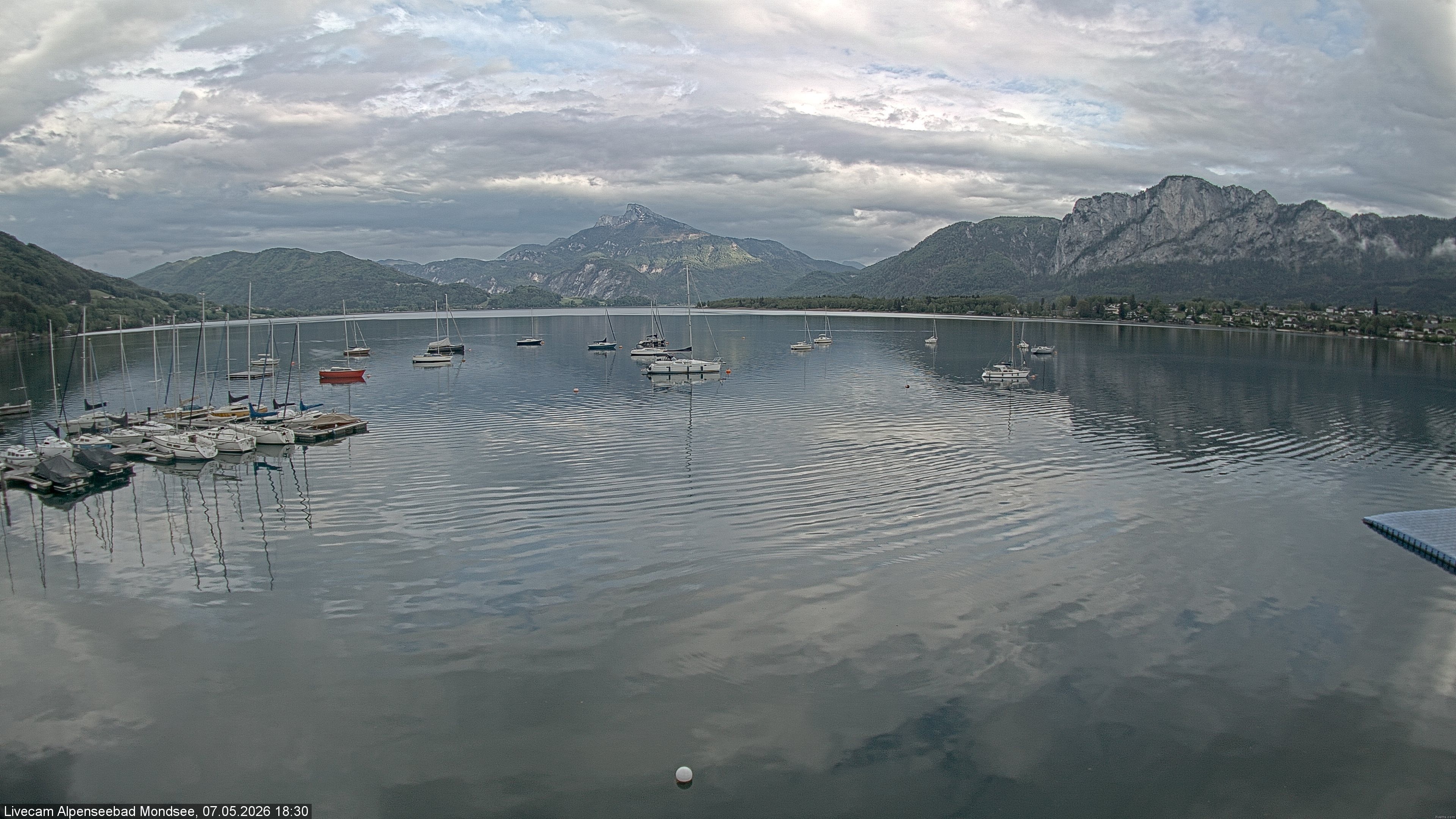 Archiv Foto Webcam Strandbad Alpenseebad am Mondsee