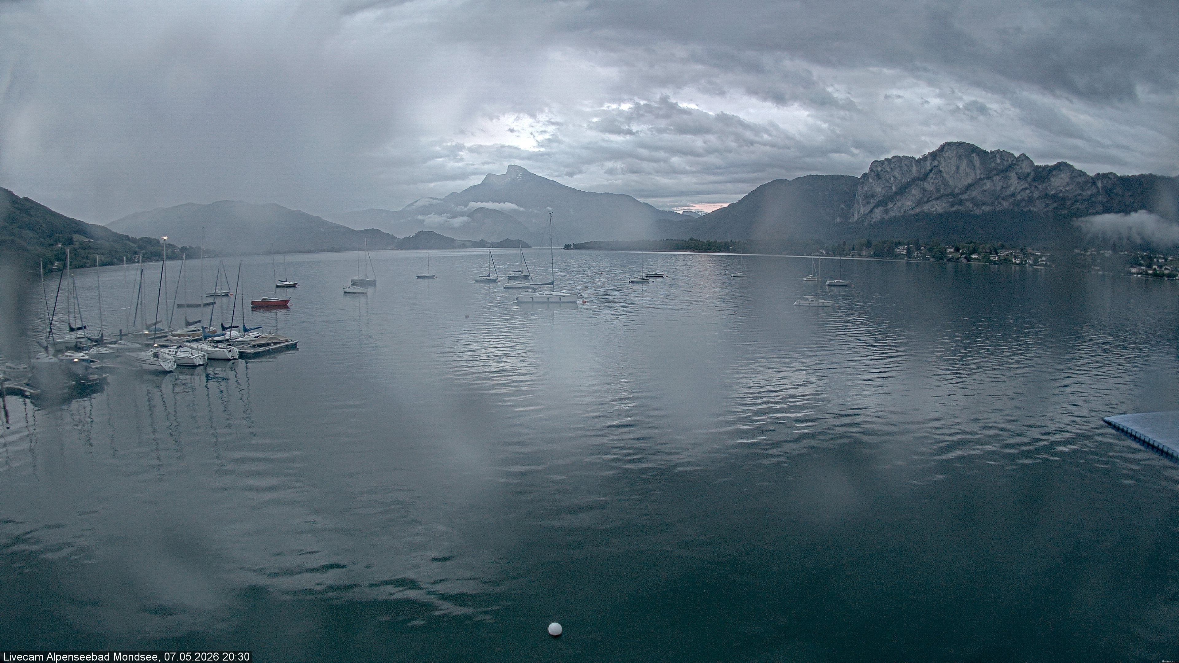 Archiv Foto Webcam Strandbad Alpenseebad am Mondsee