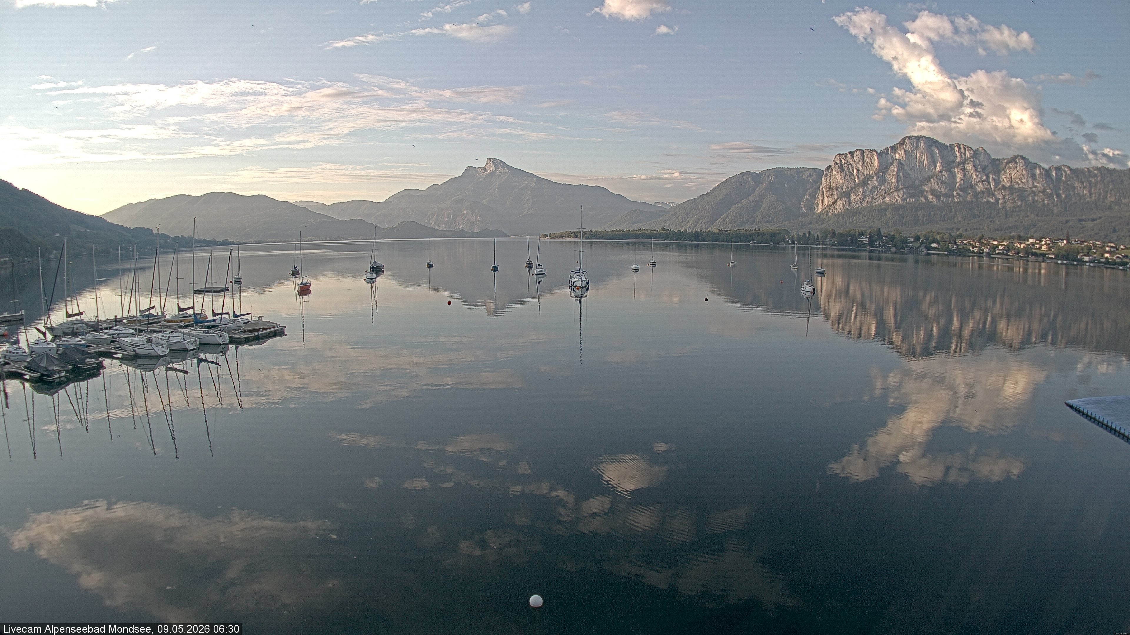 Archiv Foto Webcam Strandbad Alpenseebad am Mondsee