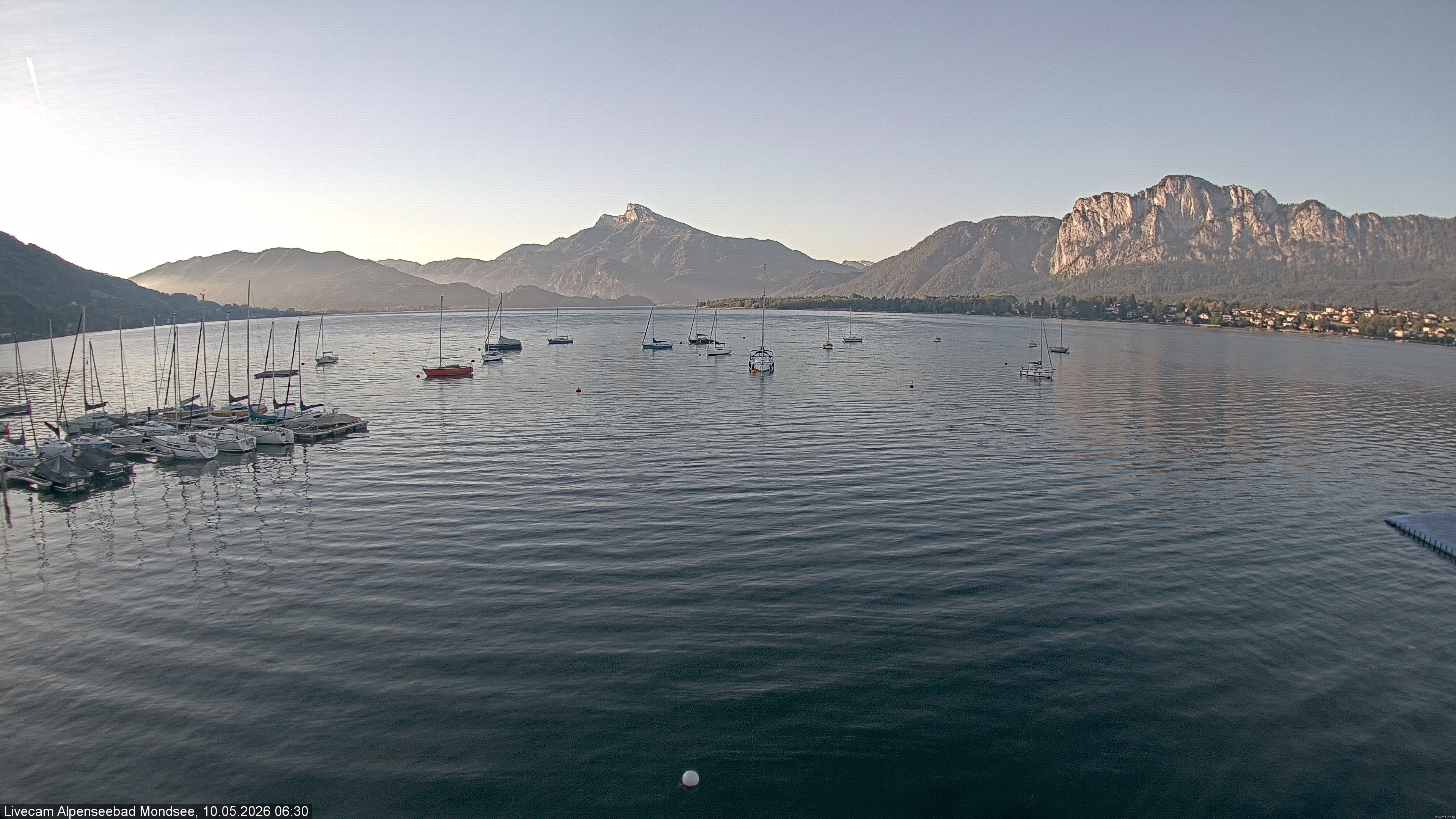 Archiv Foto Webcam Strandbad Alpenseebad am Mondsee