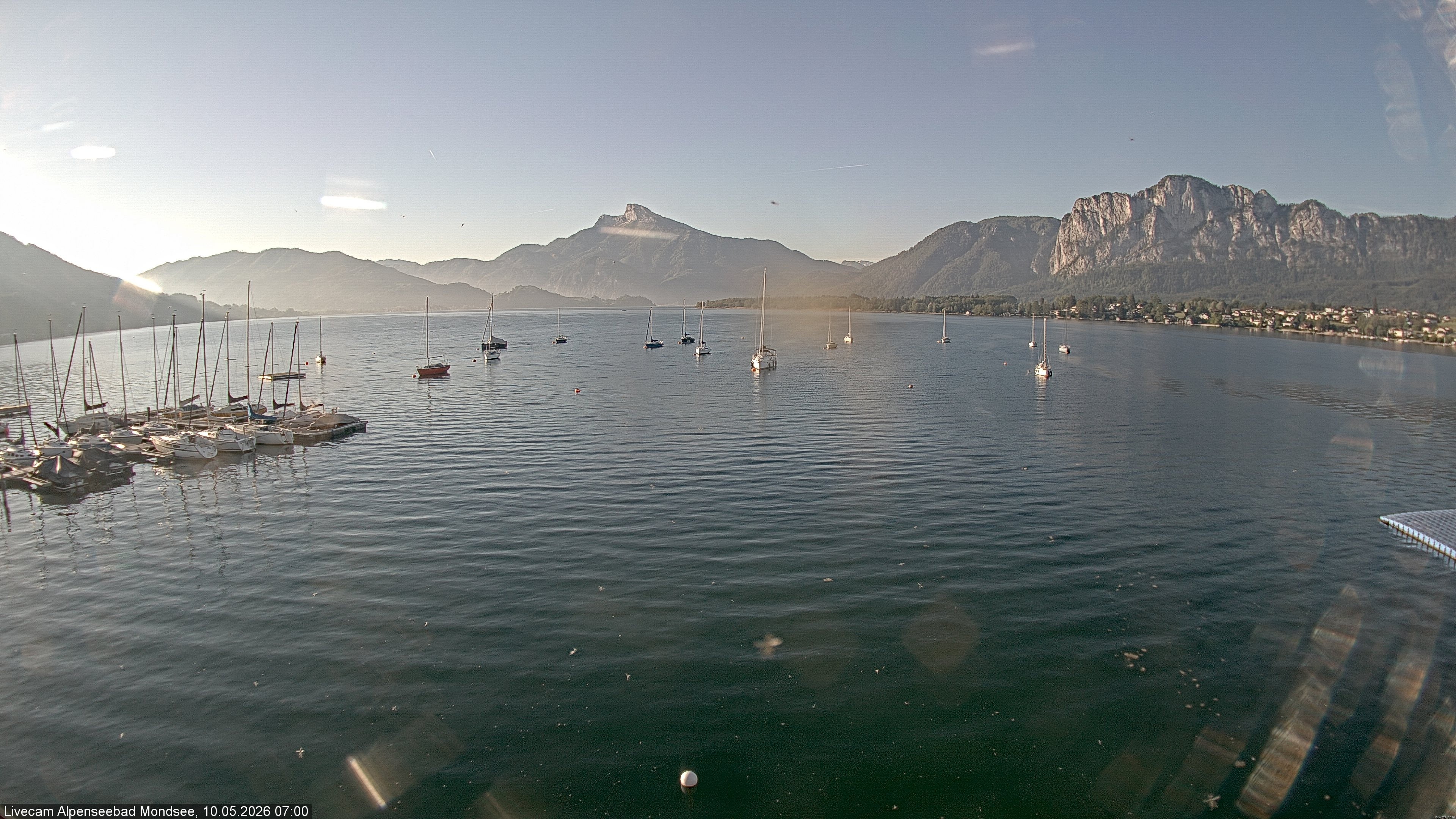 Archiv Foto Webcam Strandbad Alpenseebad am Mondsee