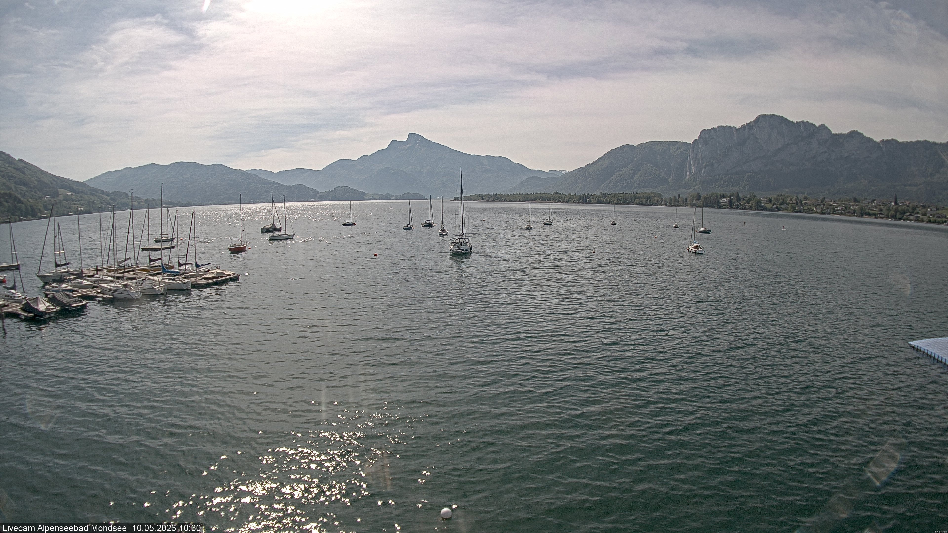 Archiv Foto Webcam Strandbad Alpenseebad am Mondsee