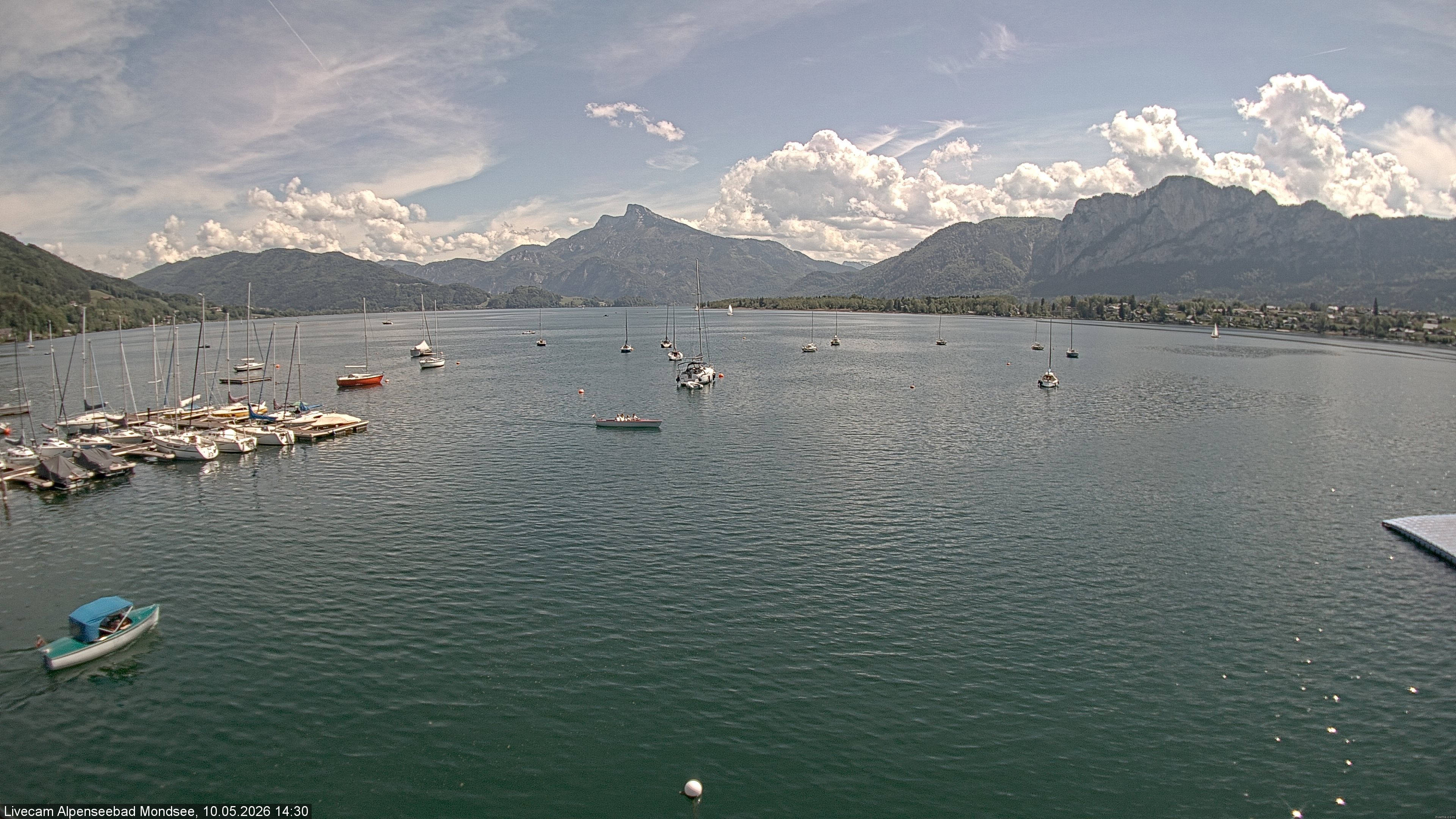 Archiv Foto Webcam Strandbad Alpenseebad am Mondsee