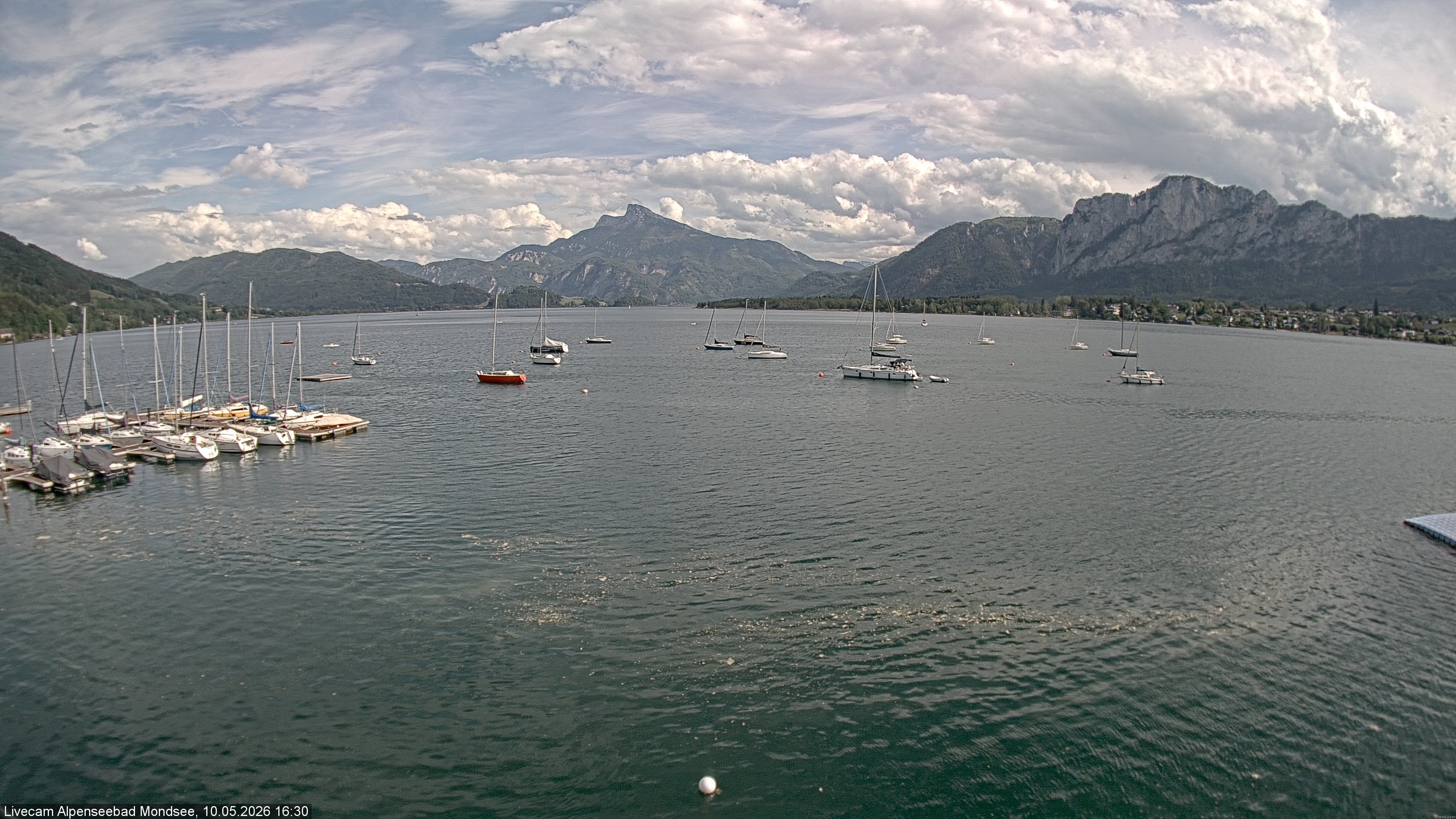 Archiv Foto Webcam Strandbad Alpenseebad am Mondsee