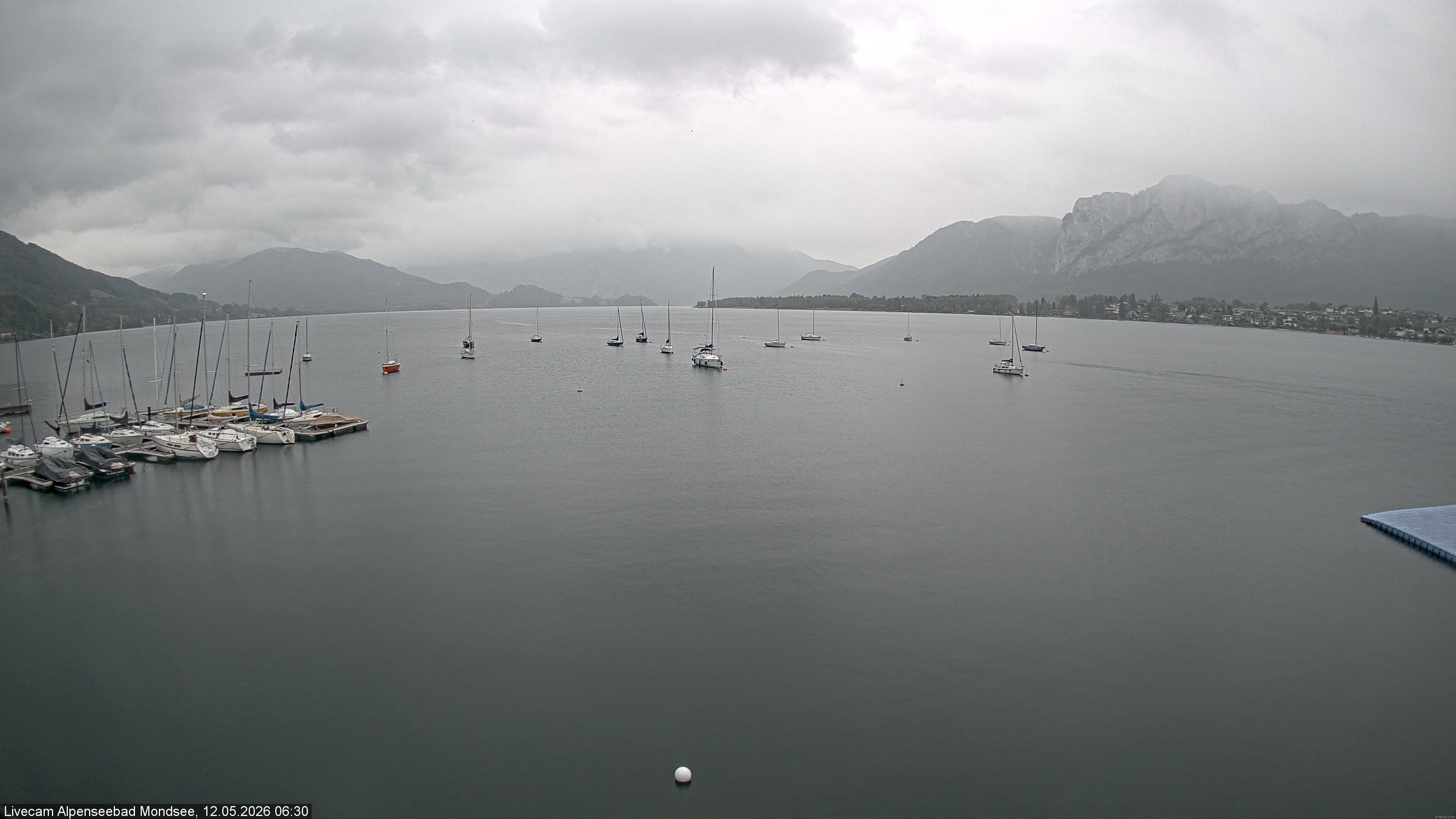 Archiv Foto Webcam Strandbad Alpenseebad am Mondsee