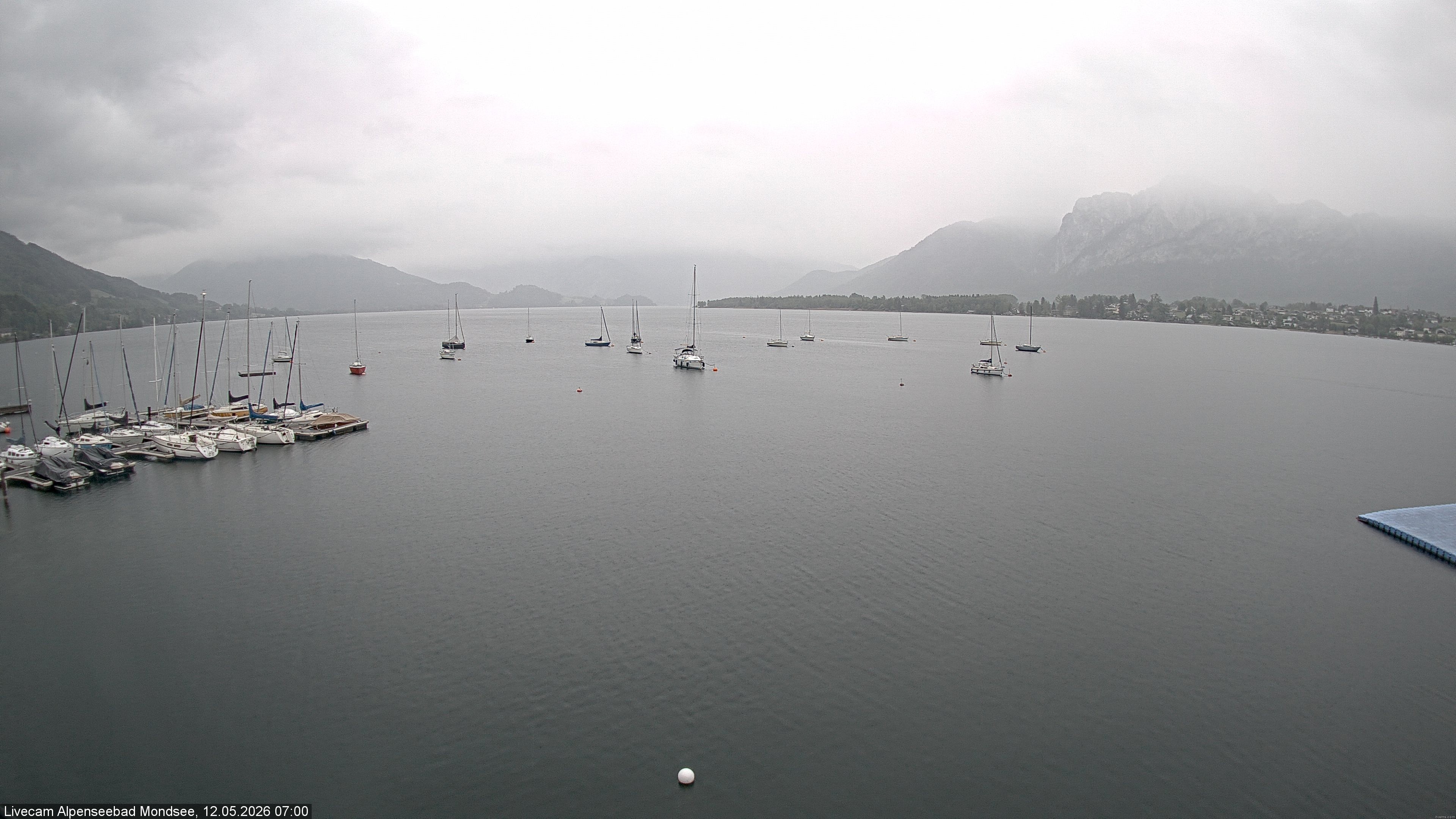 Archiv Foto Webcam Strandbad Alpenseebad am Mondsee