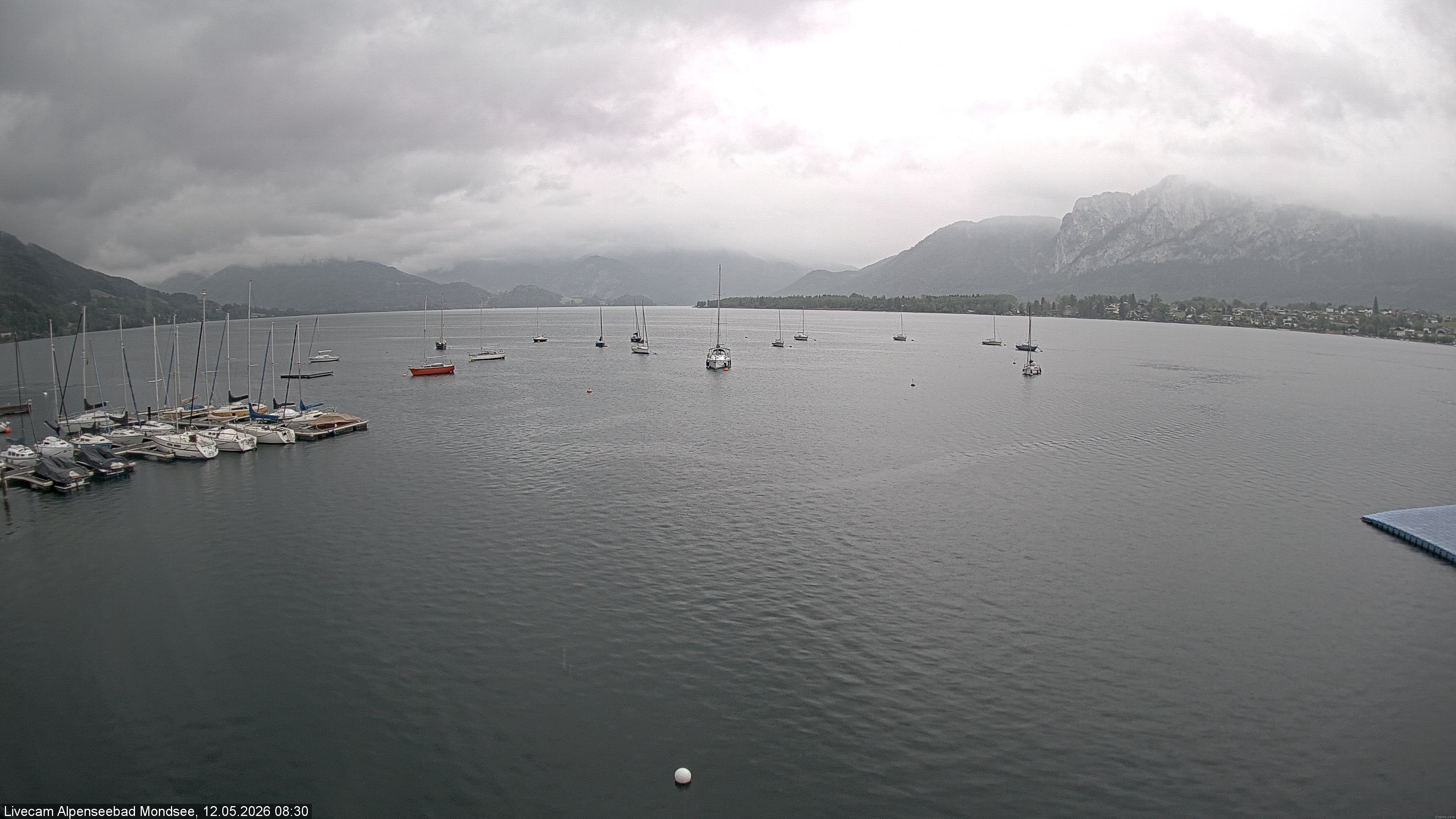 Archiv Foto Webcam Strandbad Alpenseebad am Mondsee