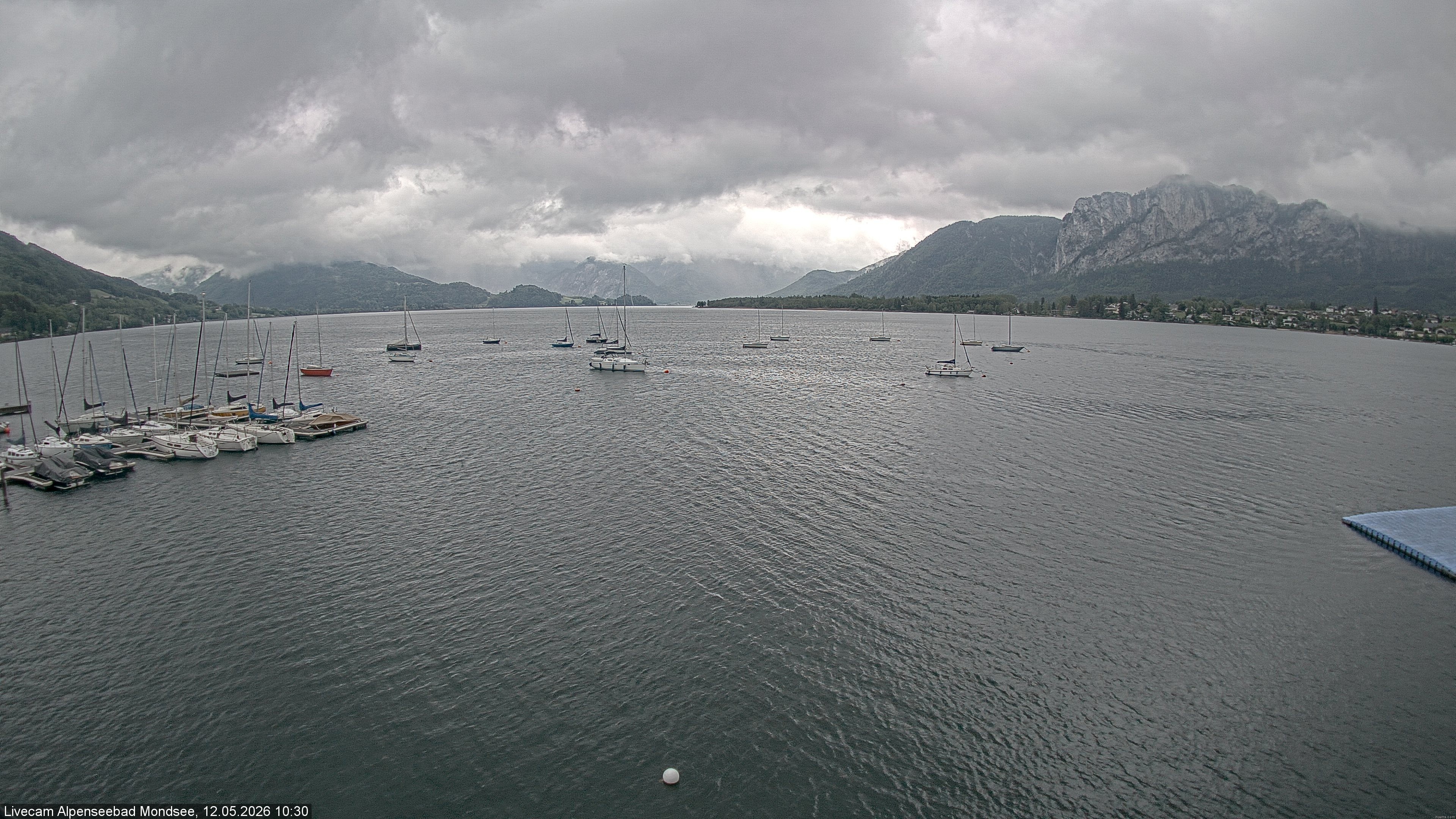 Archiv Foto Webcam Strandbad Alpenseebad am Mondsee