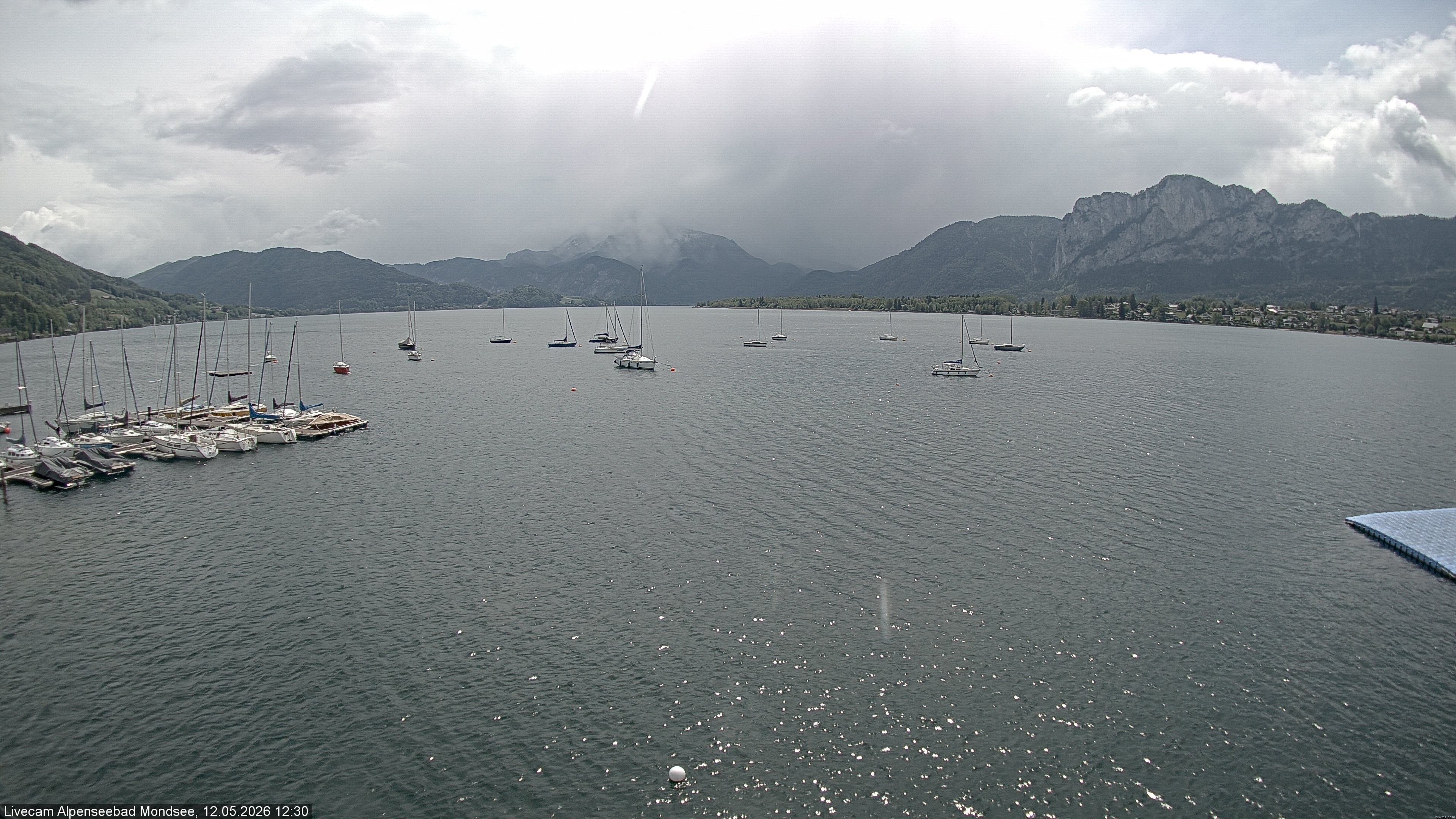 Archiv Foto Webcam Strandbad Alpenseebad am Mondsee