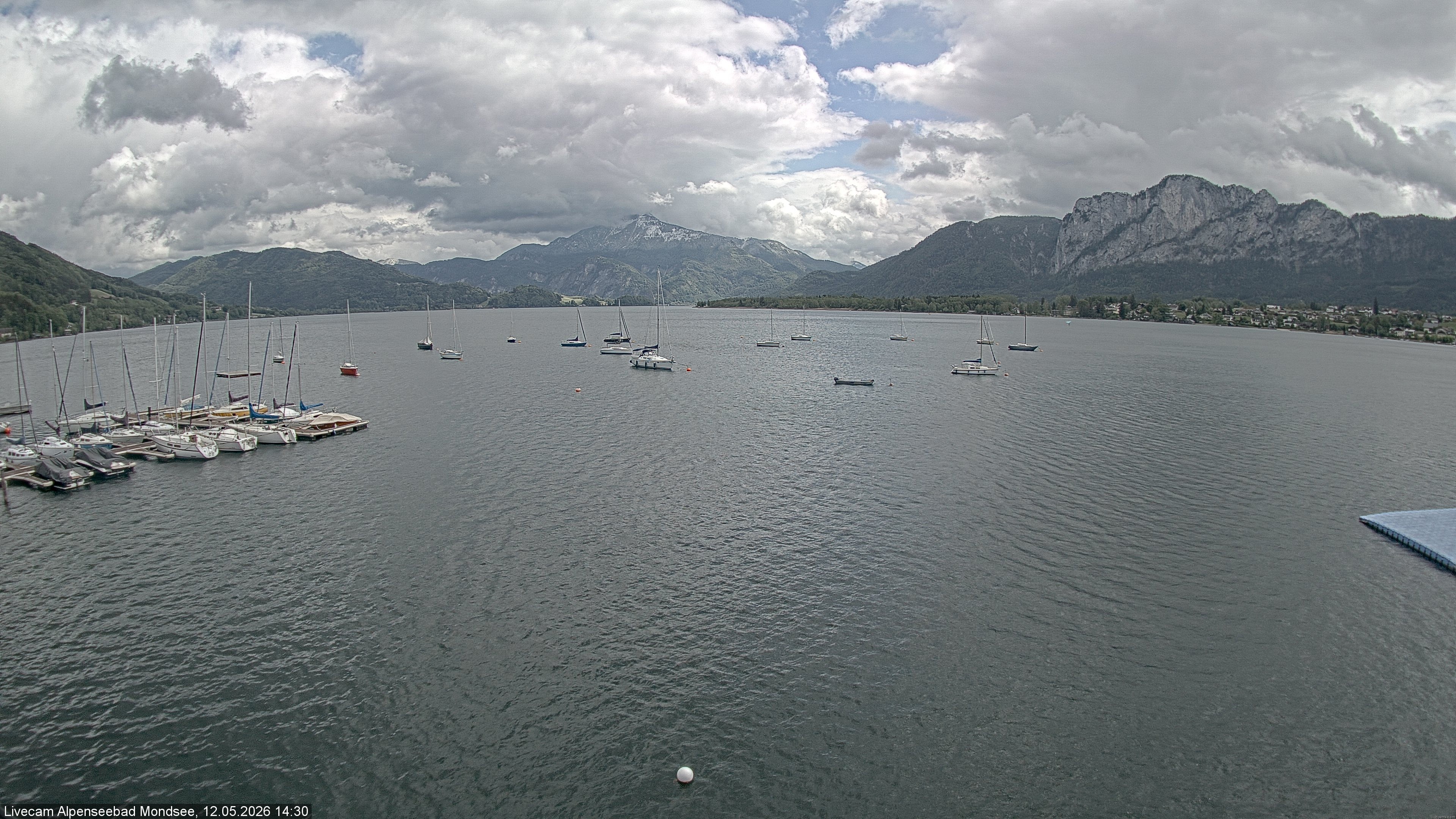 Archiv Foto Webcam Strandbad Alpenseebad am Mondsee