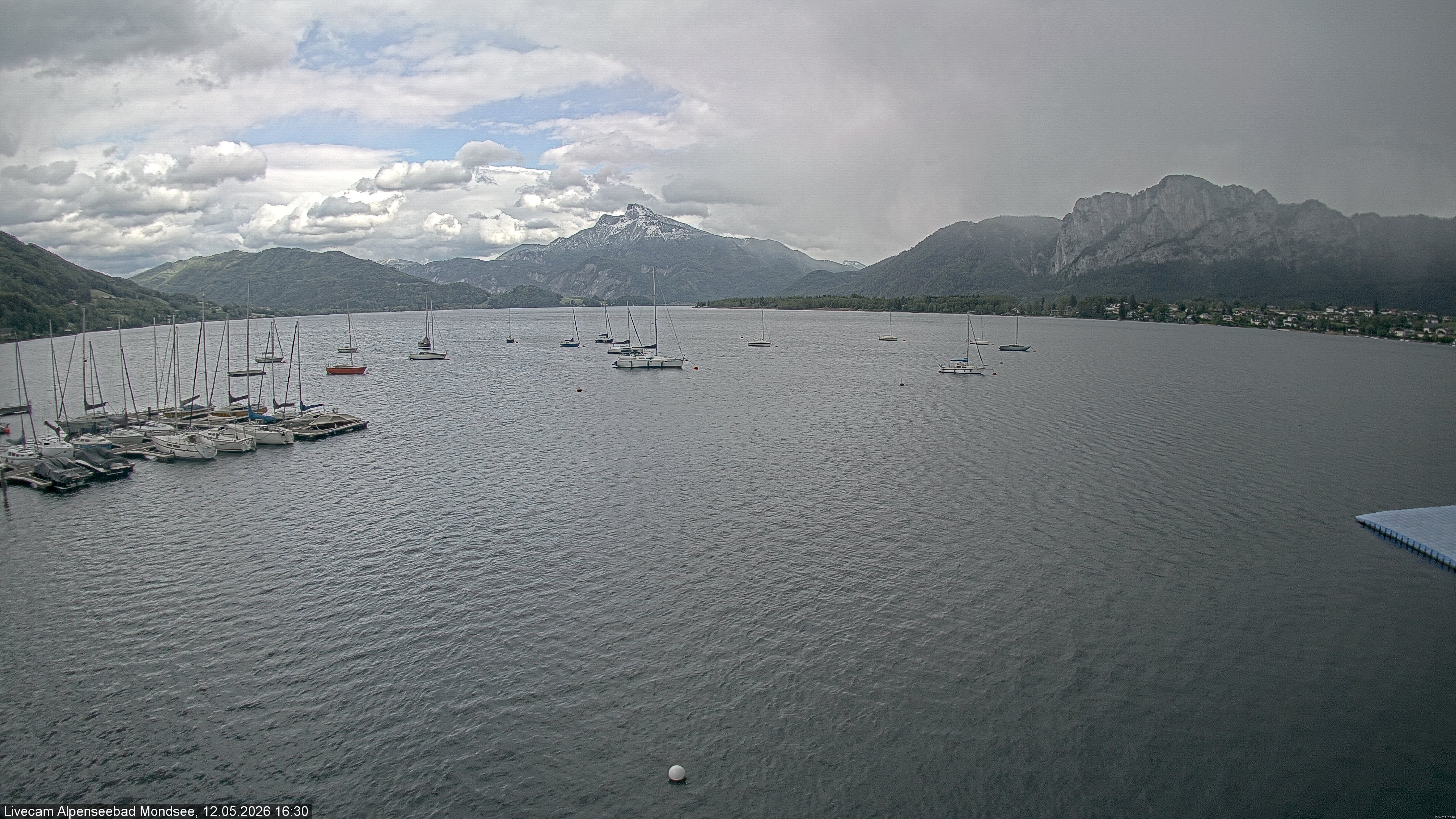 Archiv Foto Webcam Strandbad Alpenseebad am Mondsee