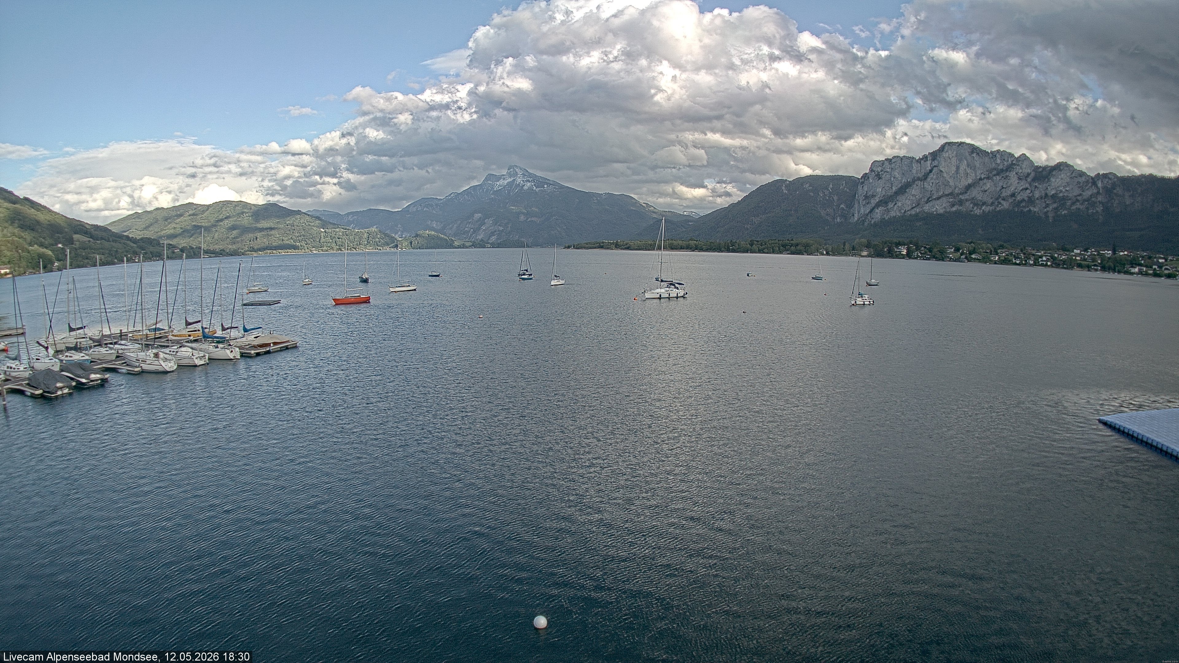 Archiv Foto Webcam Strandbad Alpenseebad am Mondsee