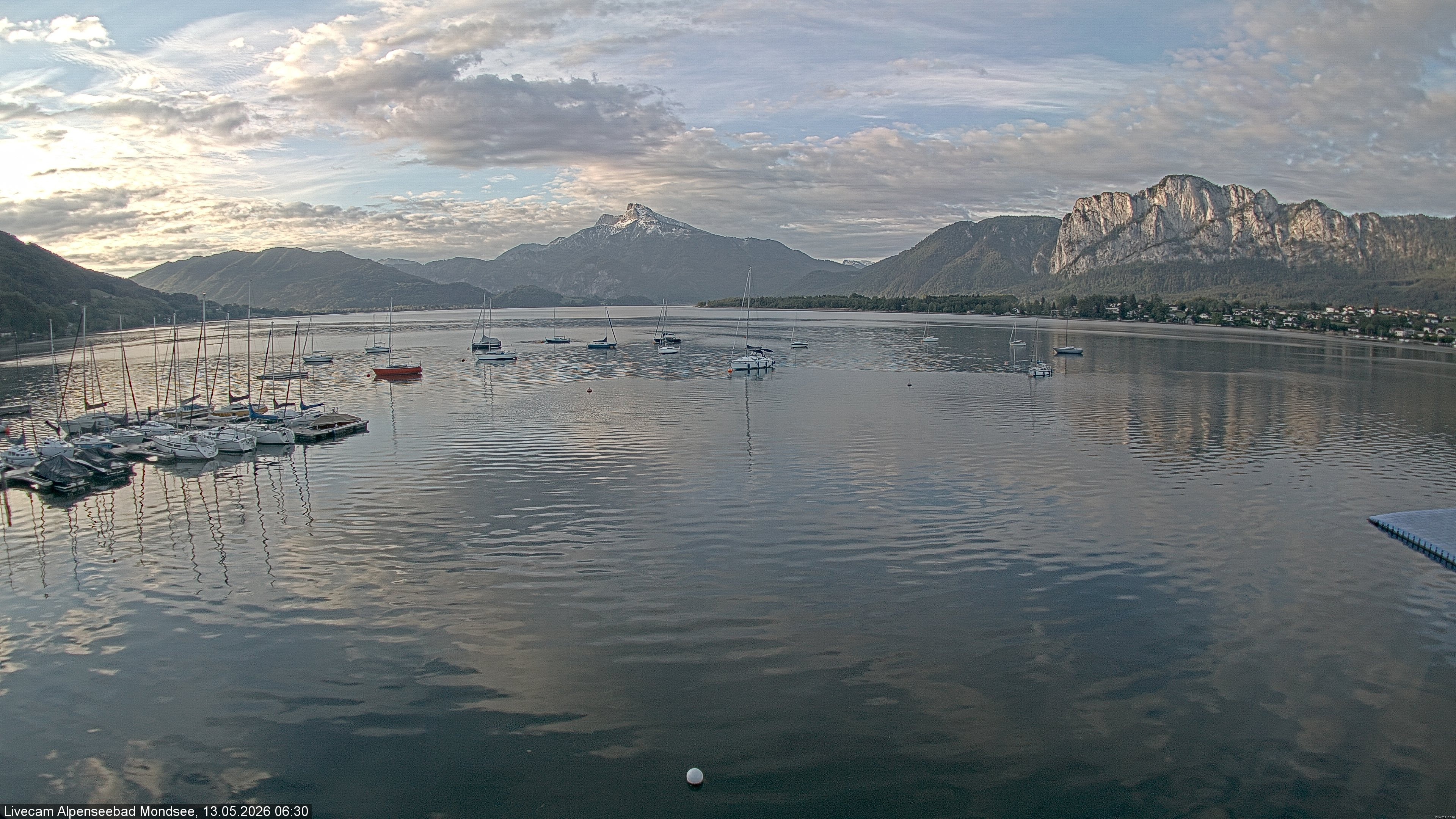 Archiv Foto Webcam Strandbad Alpenseebad am Mondsee