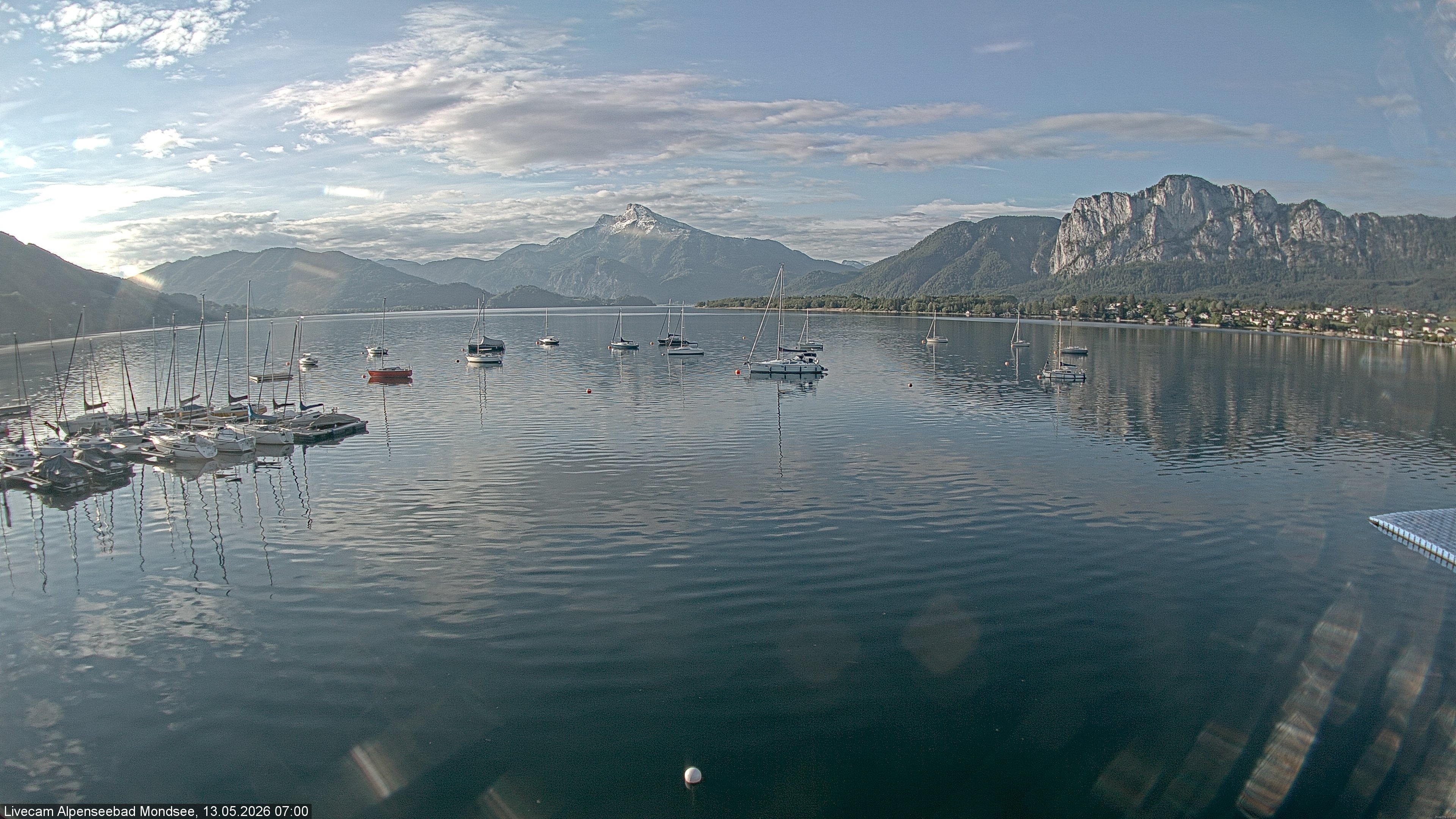 Archiv Foto Webcam Strandbad Alpenseebad am Mondsee