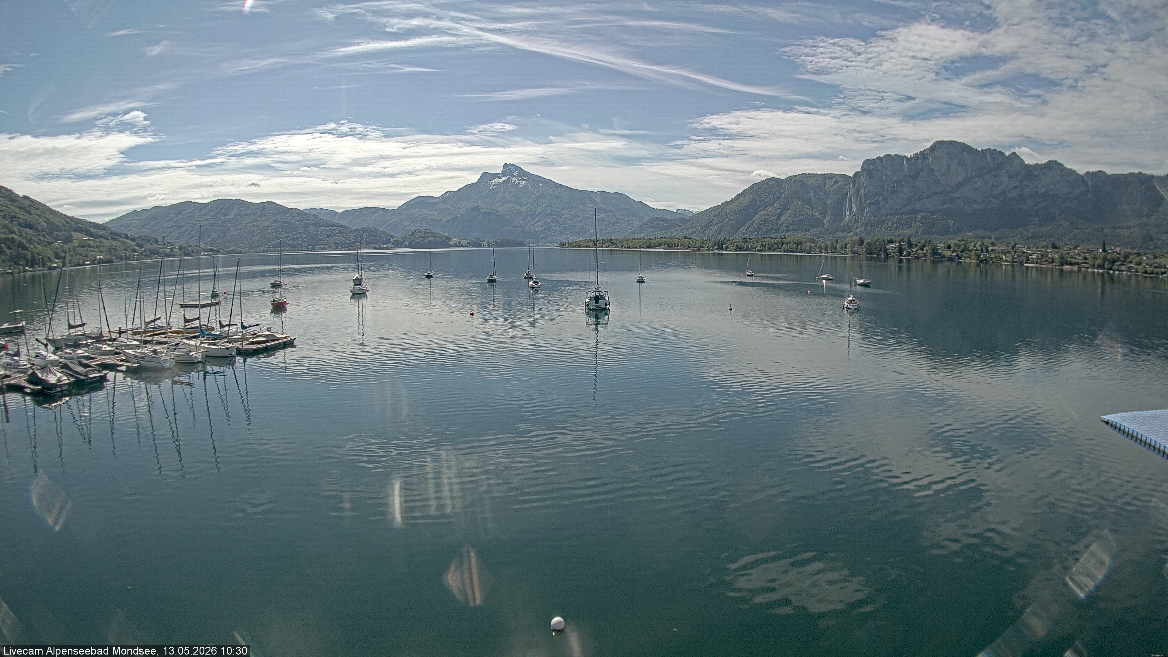 Archiv Foto Webcam Strandbad Alpenseebad am Mondsee