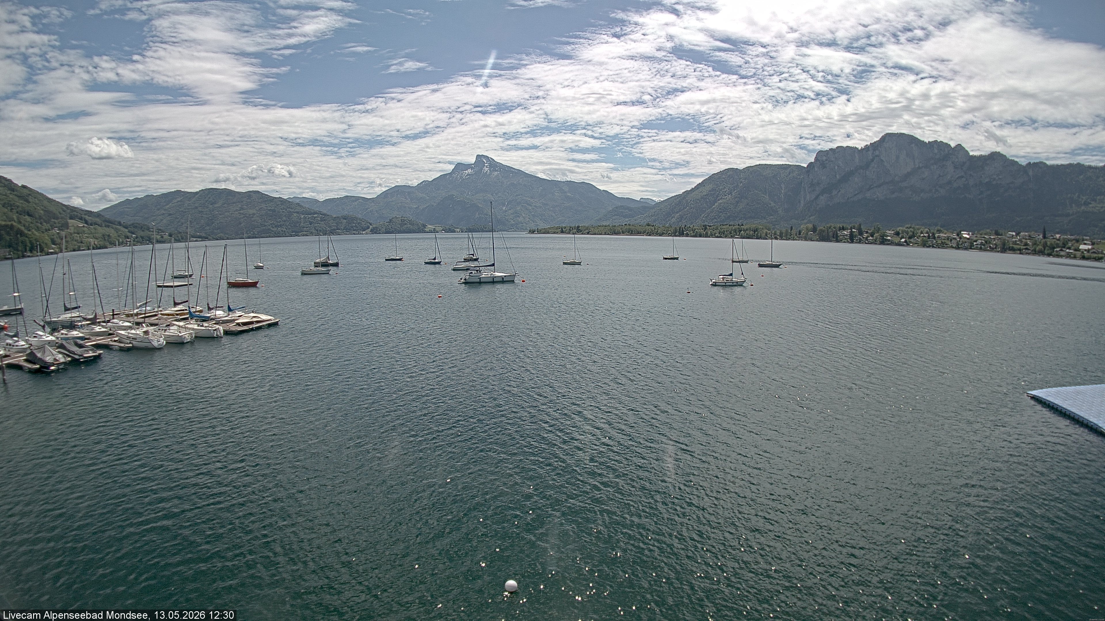 Archiv Foto Webcam Strandbad Alpenseebad am Mondsee