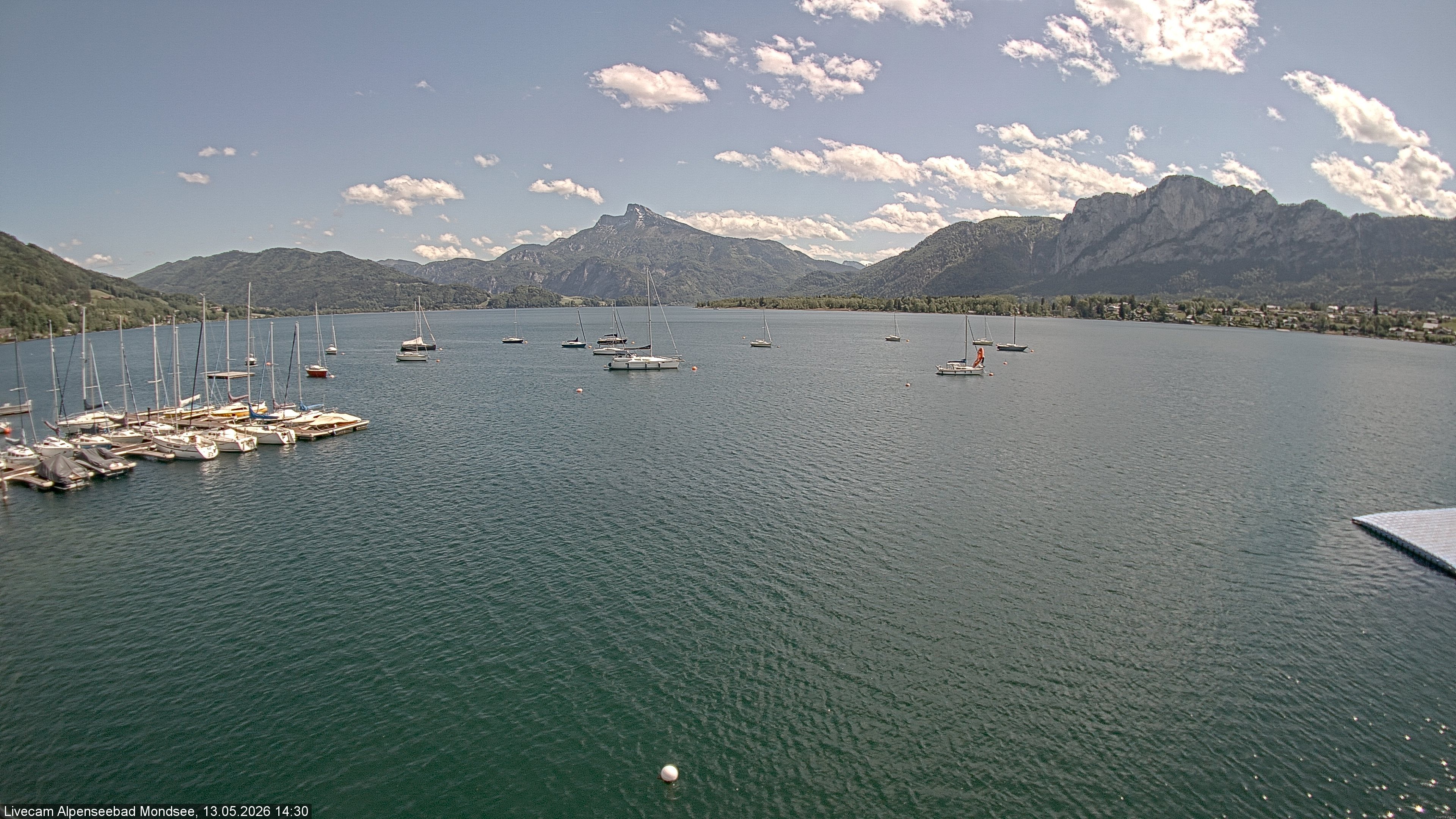 Archiv Foto Webcam Strandbad Alpenseebad am Mondsee