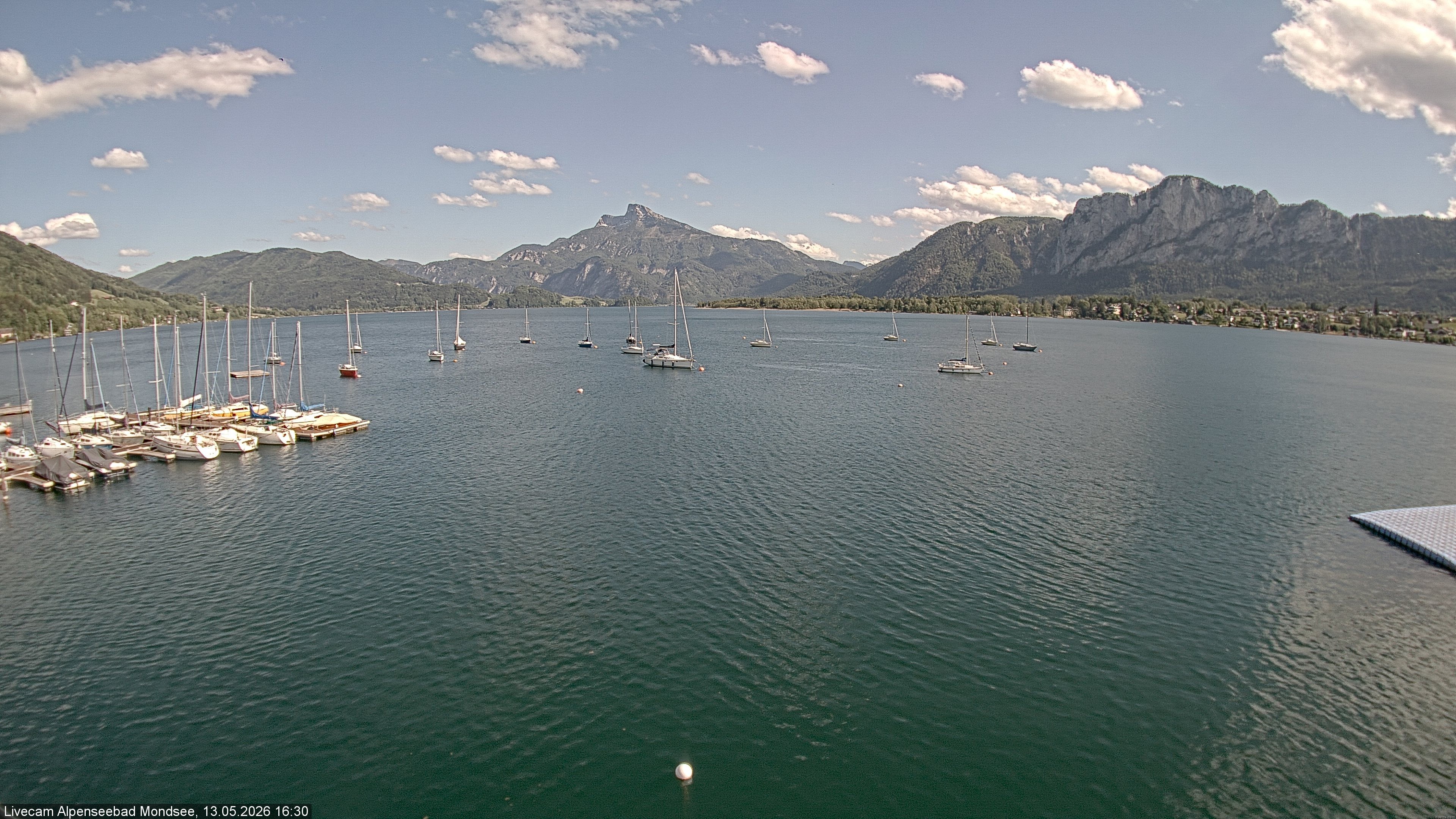 Archiv Foto Webcam Strandbad Alpenseebad am Mondsee