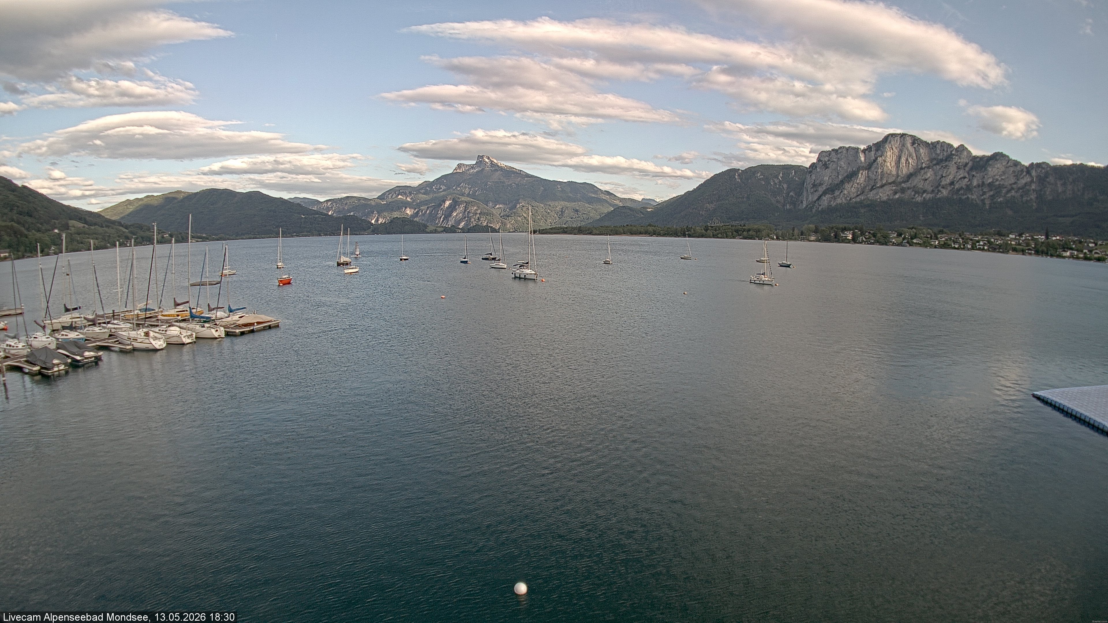 Archiv Foto Webcam Strandbad Alpenseebad am Mondsee