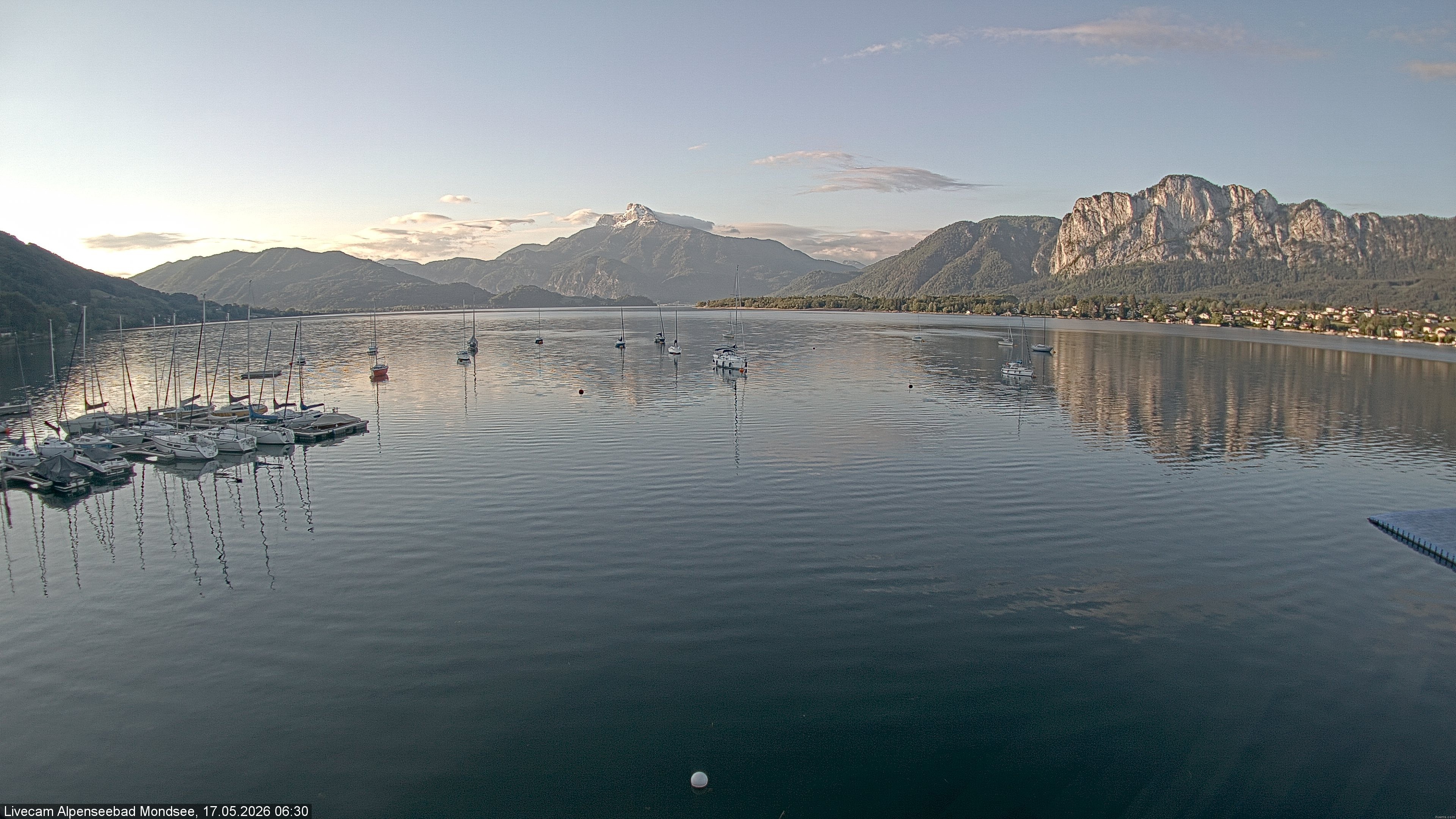 Archiv Foto Webcam Strandbad Alpenseebad am Mondsee