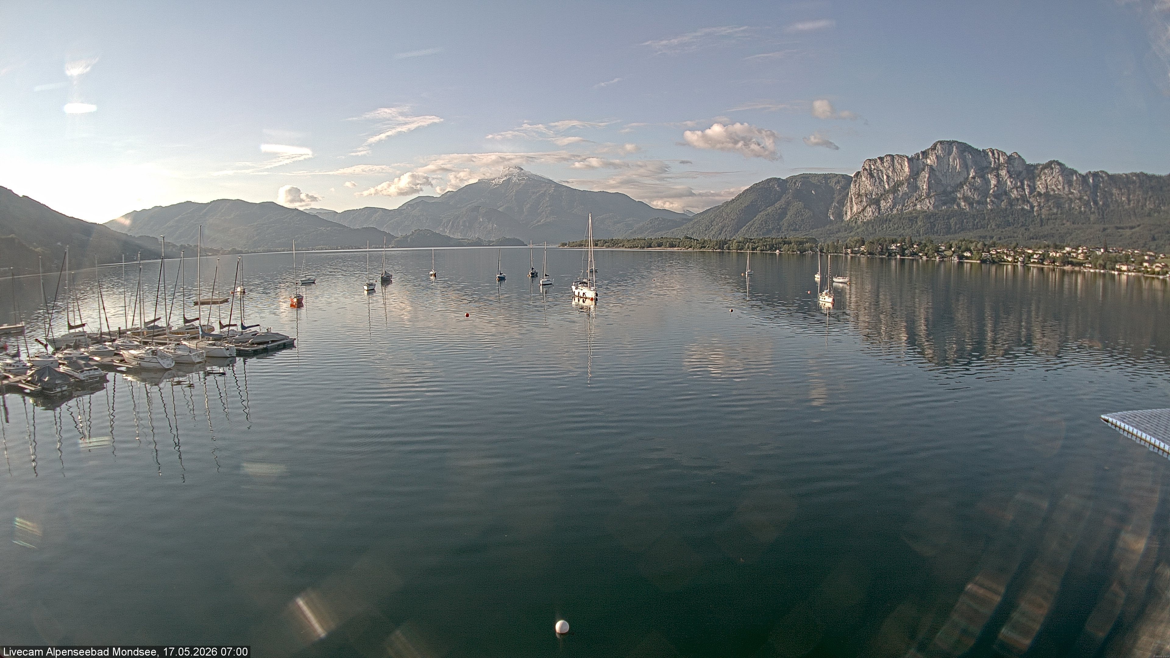 Archiv Foto Webcam Strandbad Alpenseebad am Mondsee