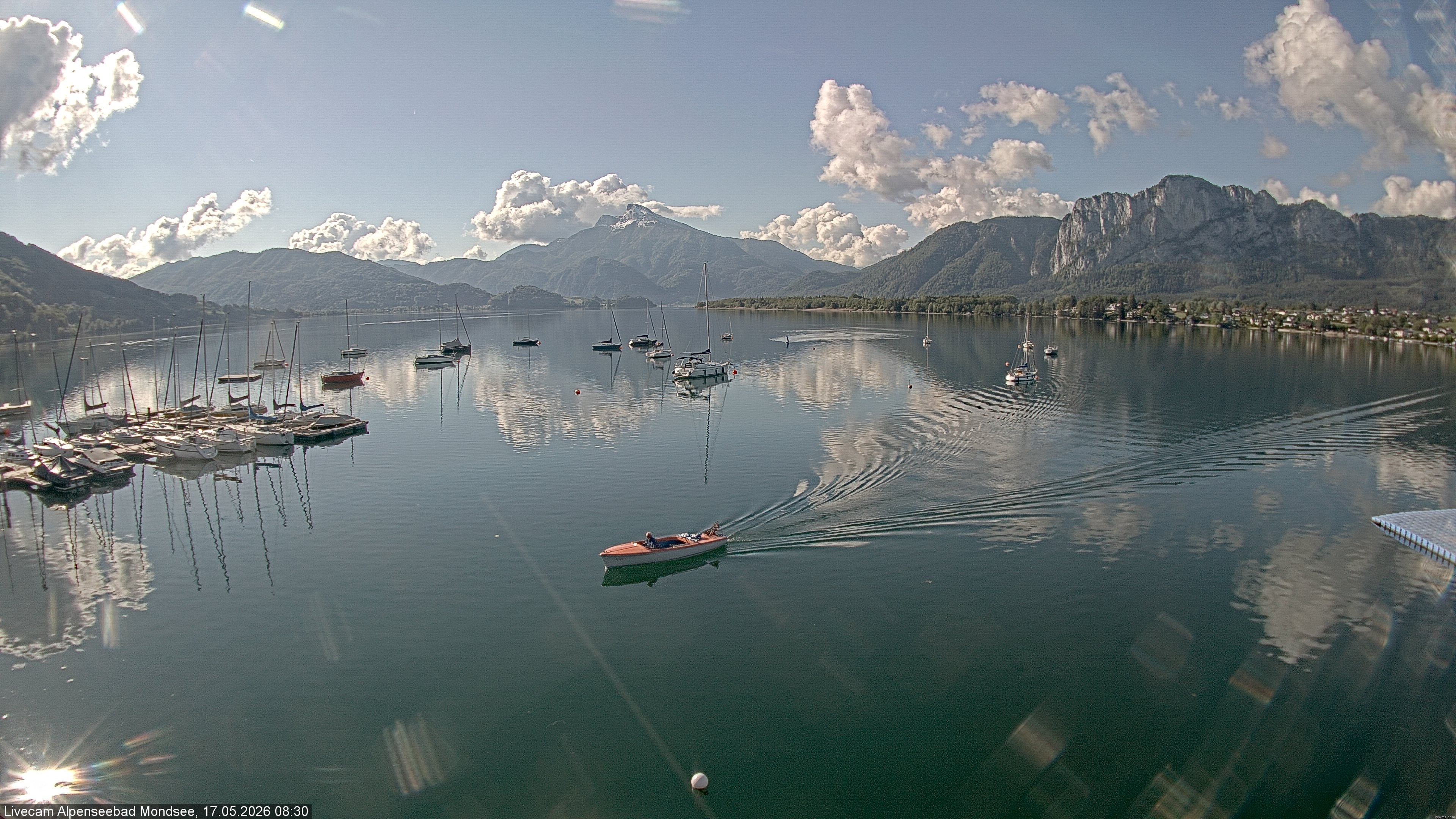 Archiv Foto Webcam Strandbad Alpenseebad am Mondsee