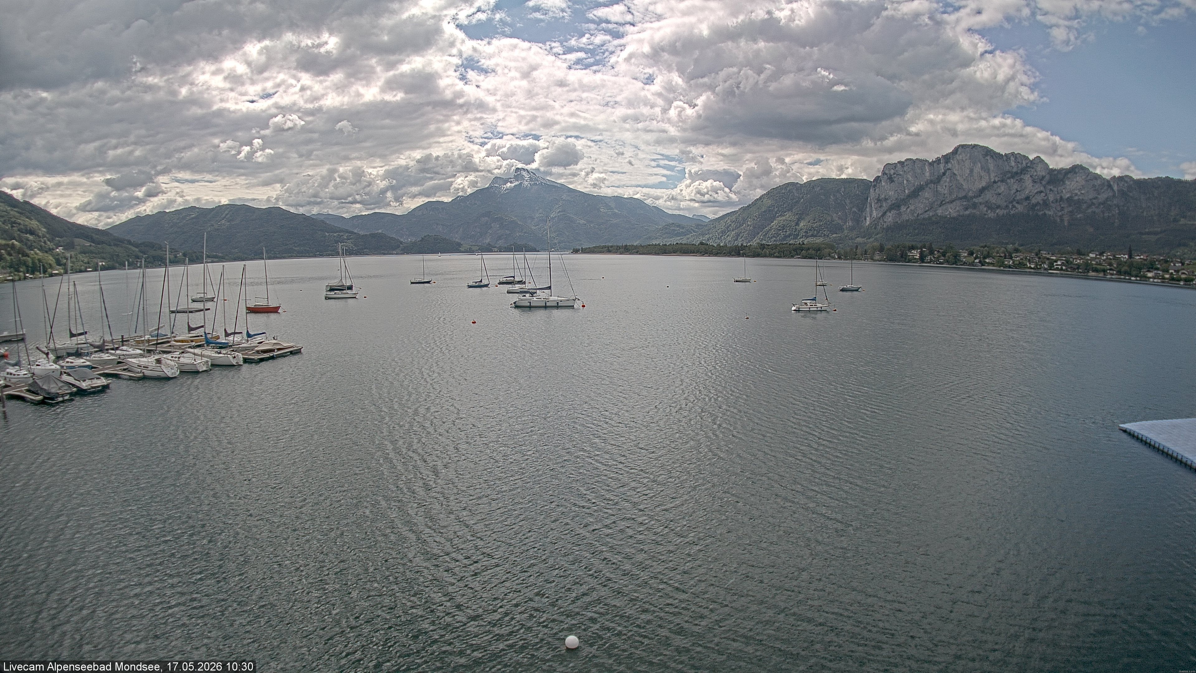 Archiv Foto Webcam Strandbad Alpenseebad am Mondsee