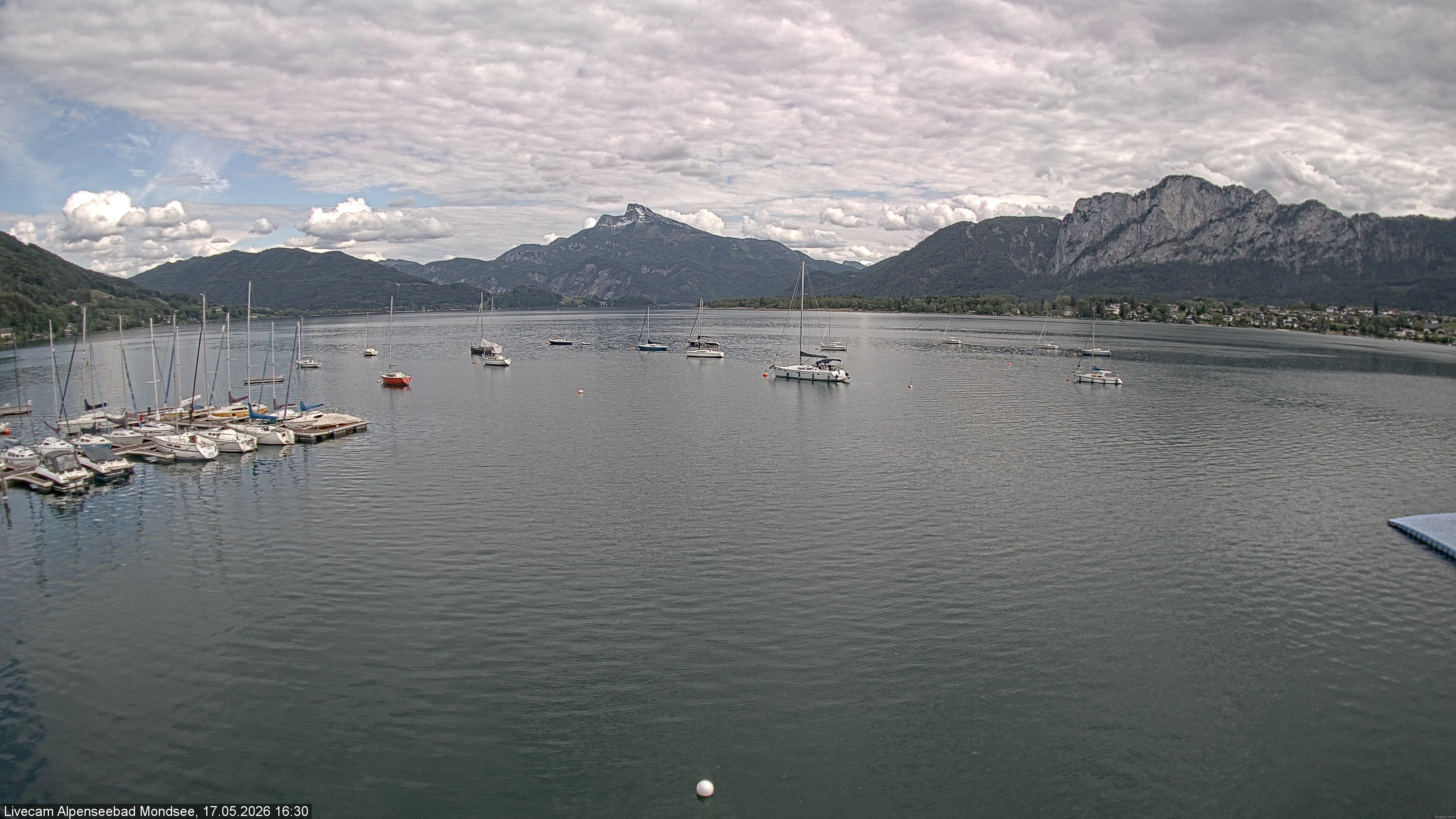 Archiv Foto Webcam Strandbad Alpenseebad am Mondsee