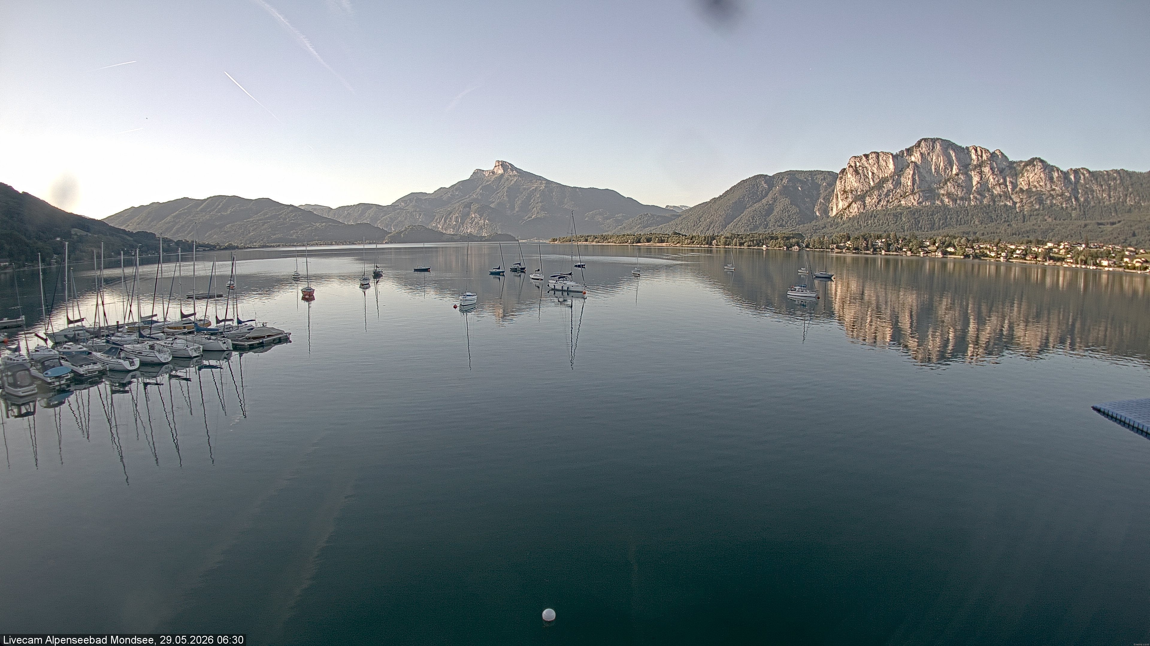 Archiv Foto Webcam Strandbad Alpenseebad am Mondsee
