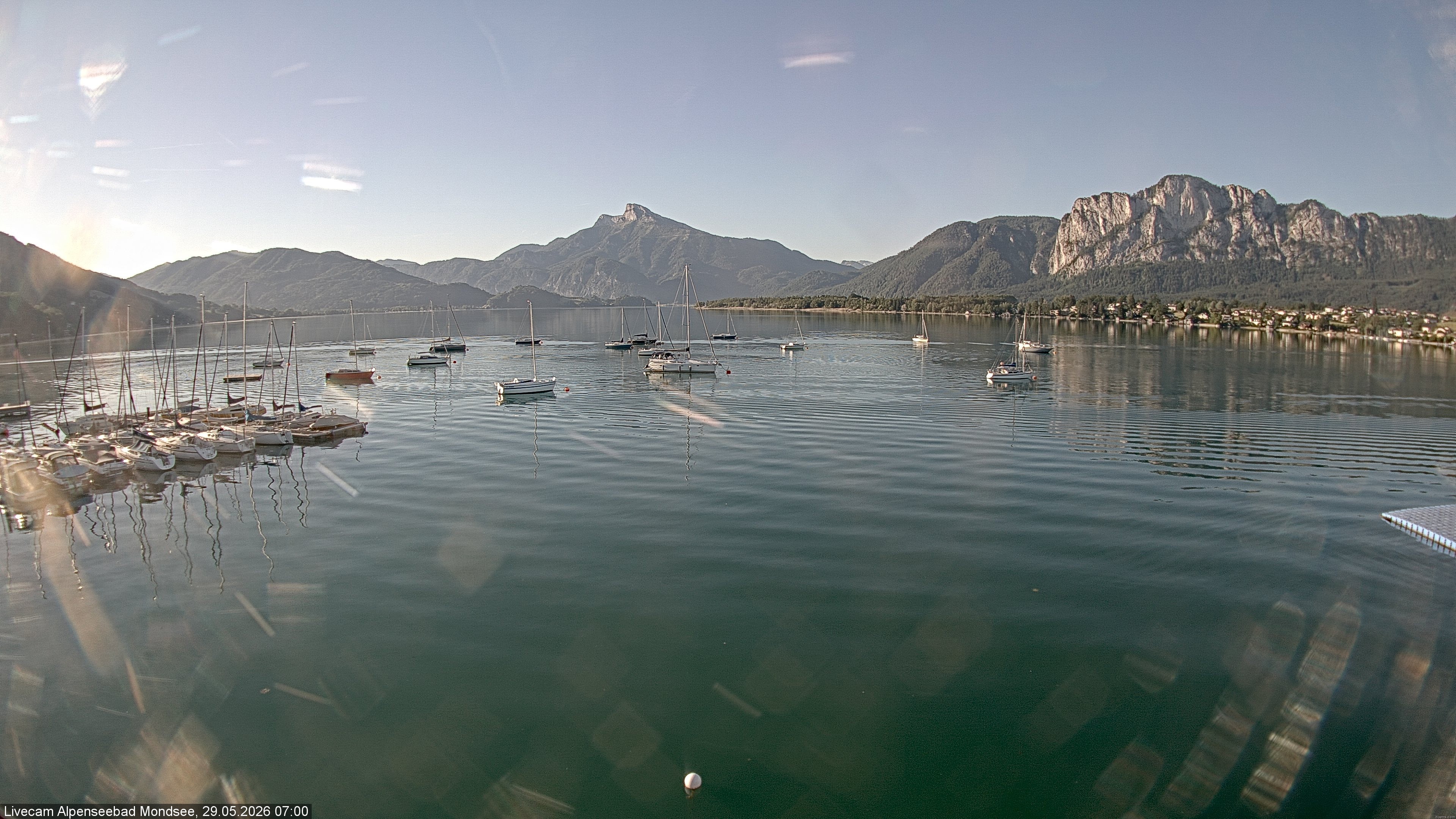 Archiv Foto Webcam Strandbad Alpenseebad am Mondsee