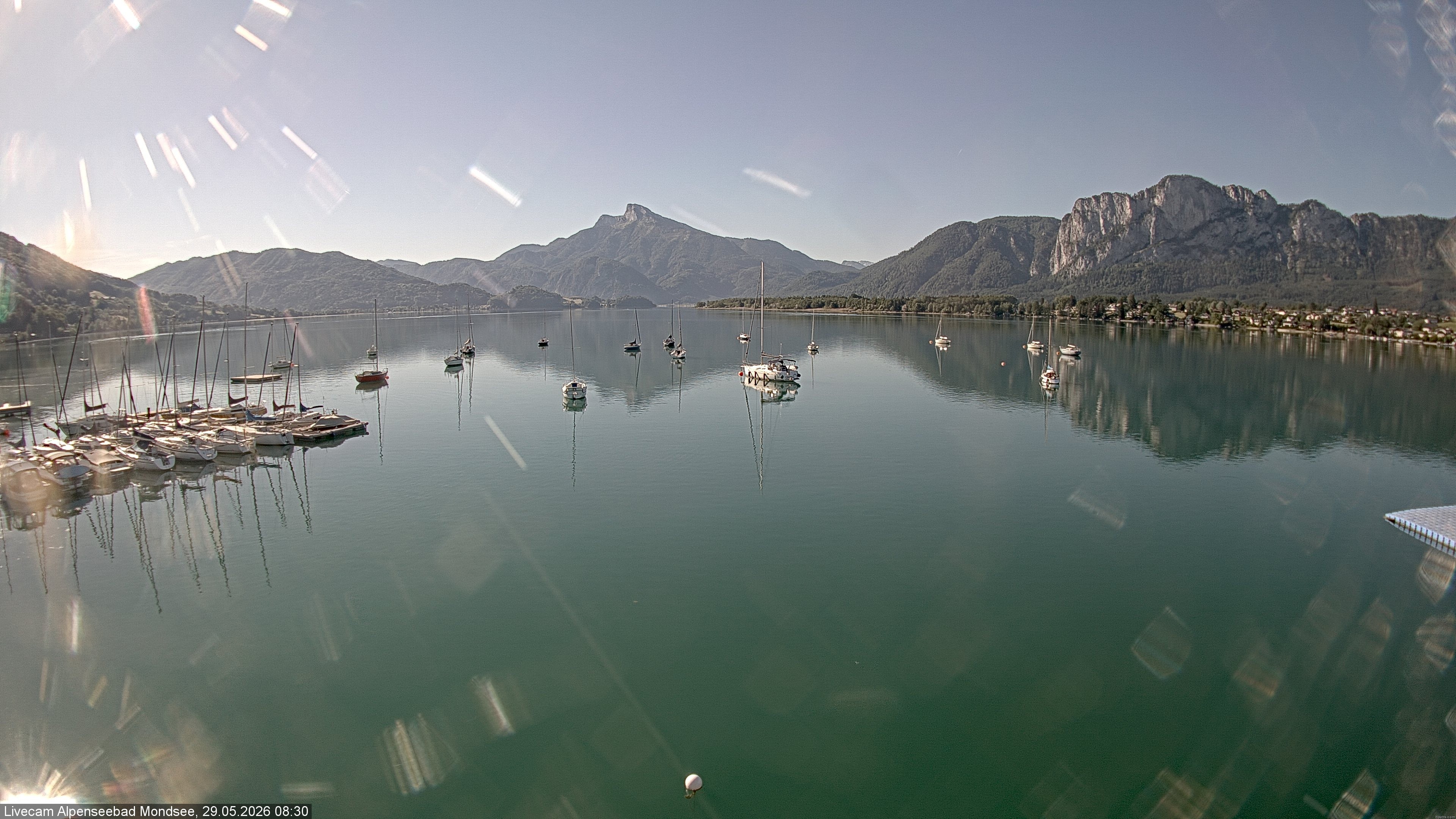 Archiv Foto Webcam Strandbad Alpenseebad am Mondsee