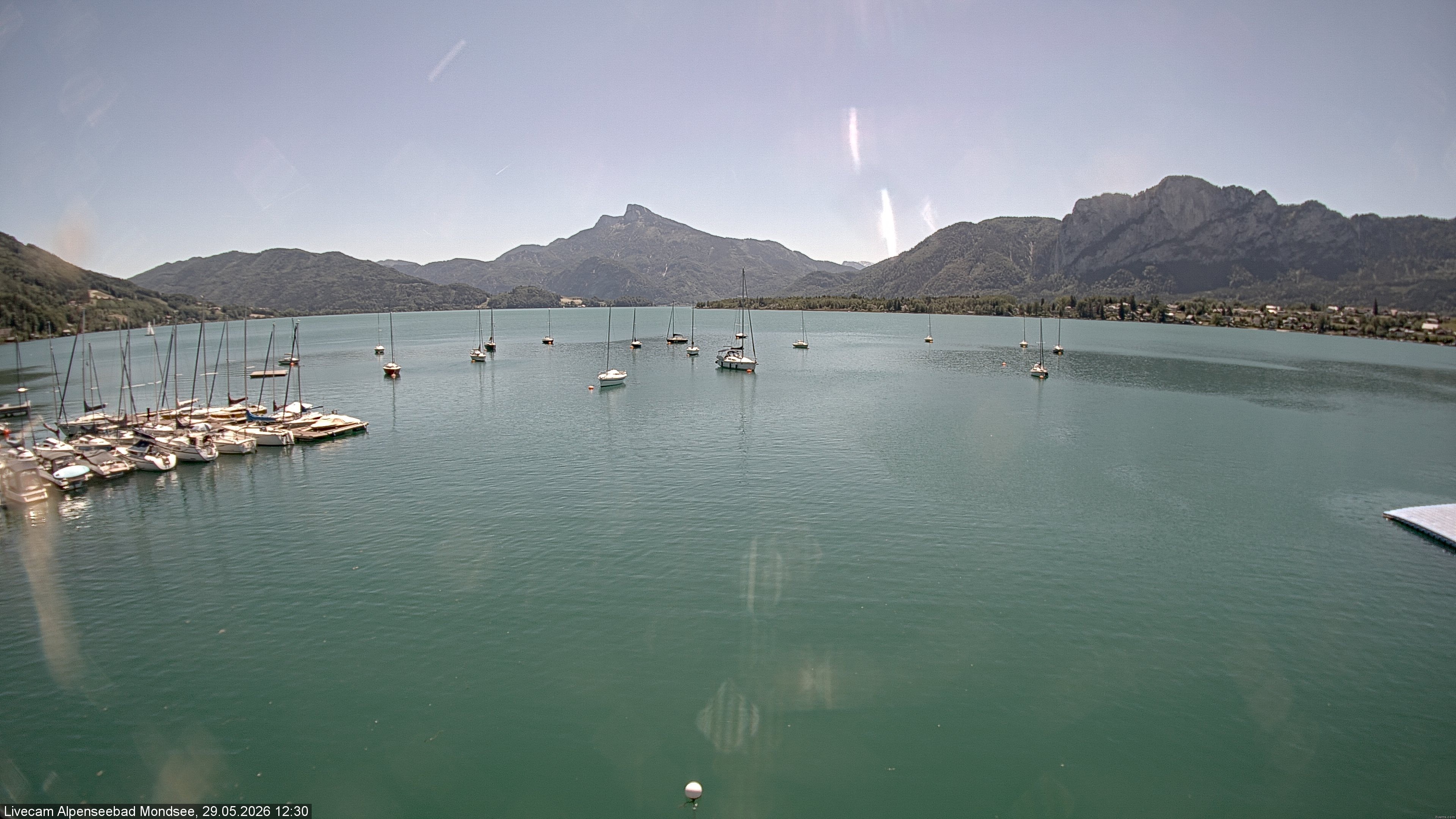 Archiv Foto Webcam Strandbad Alpenseebad am Mondsee