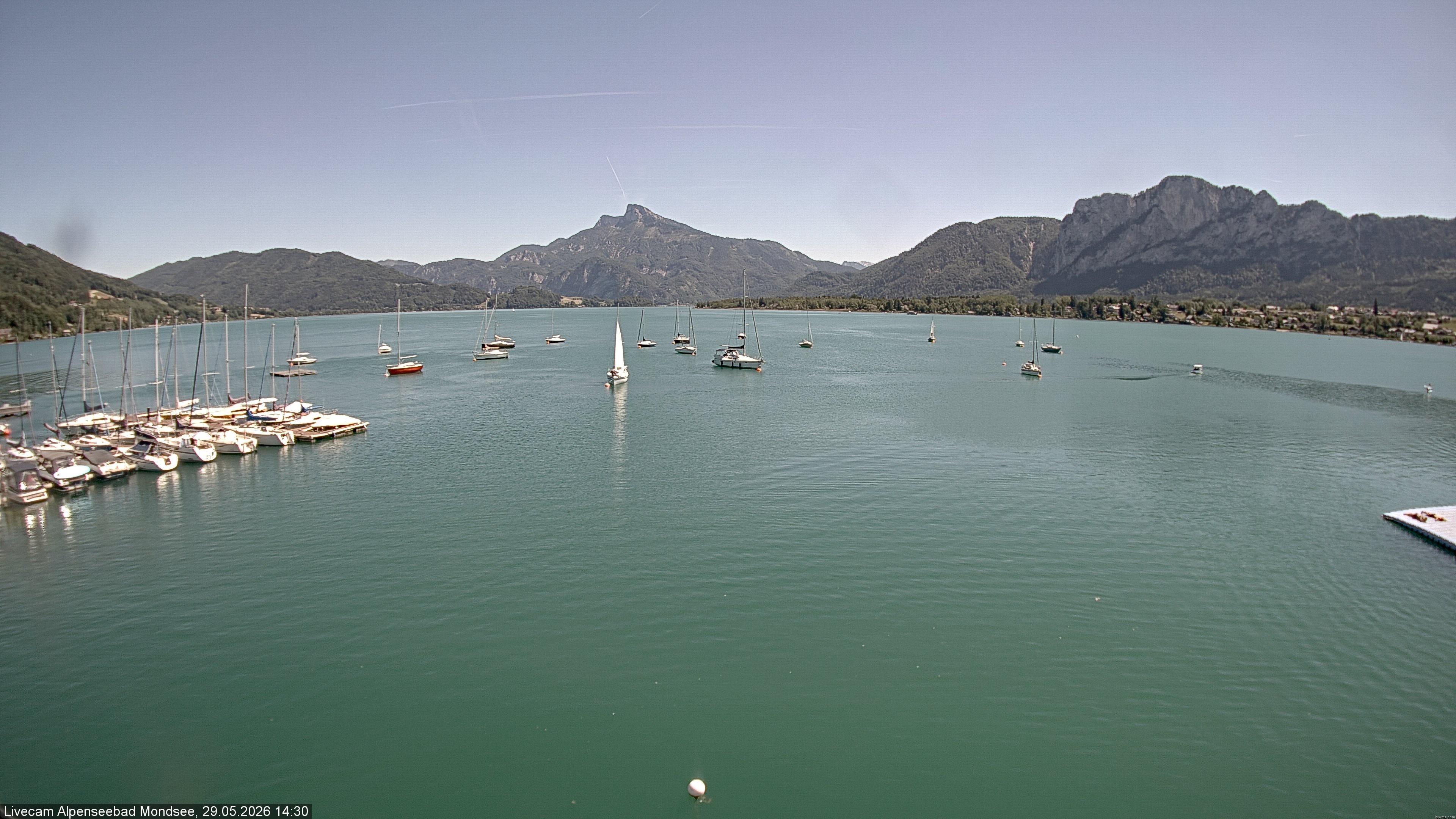 Archiv Foto Webcam Strandbad Alpenseebad am Mondsee