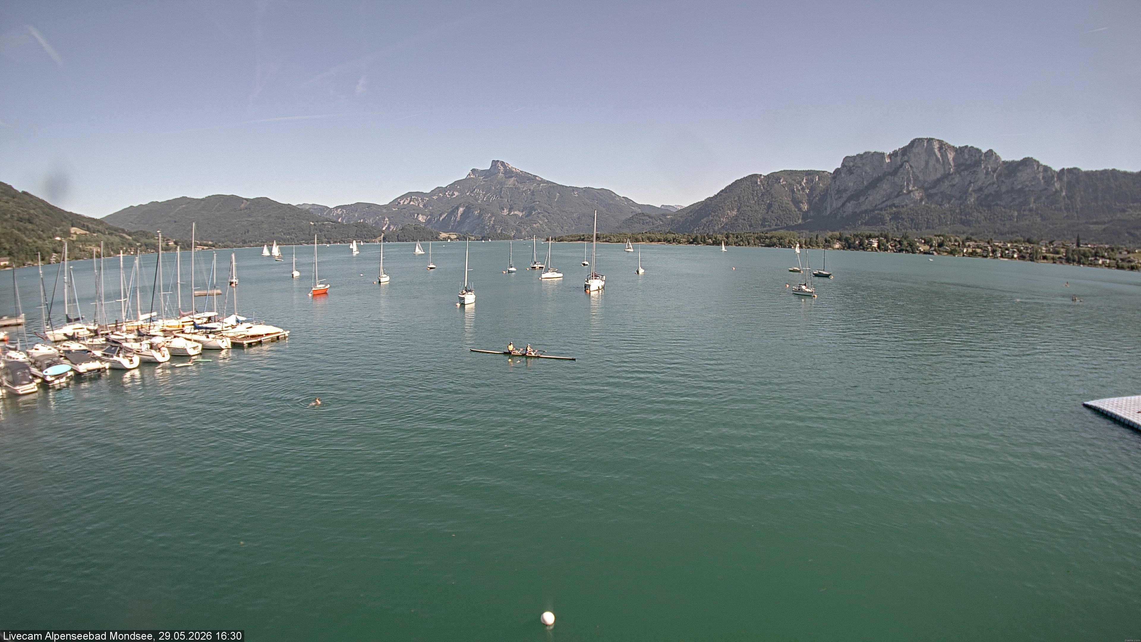 Archiv Foto Webcam Strandbad Alpenseebad am Mondsee