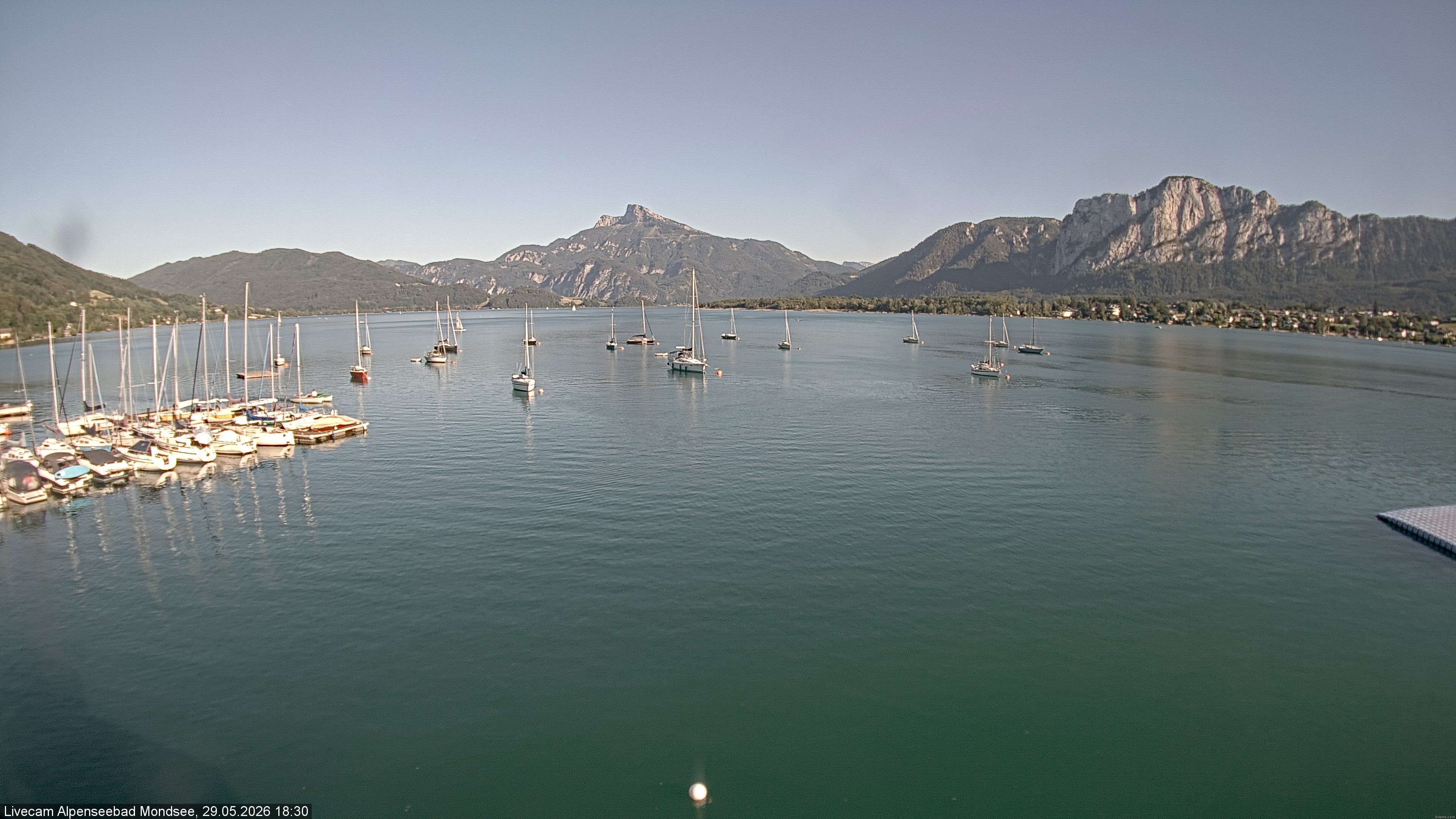 Archiv Foto Webcam Strandbad Alpenseebad am Mondsee