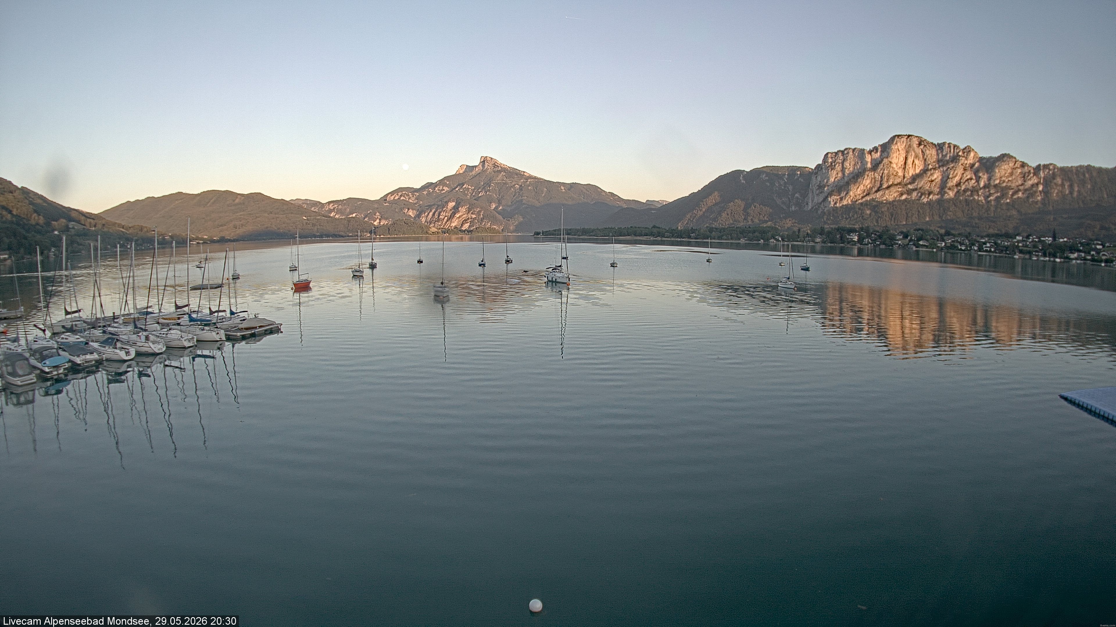 Archiv Foto Webcam Strandbad Alpenseebad am Mondsee