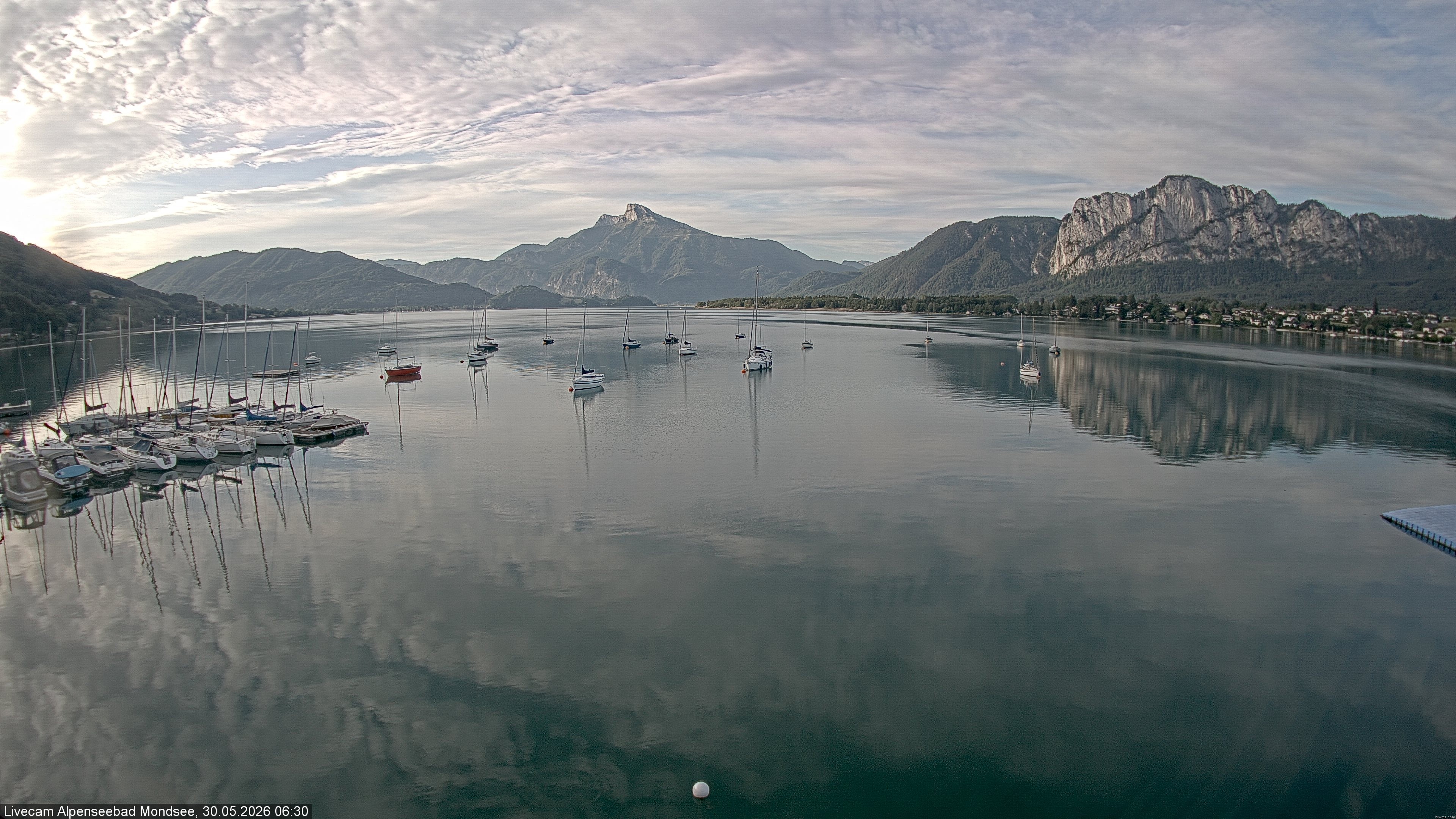 Archiv Foto Webcam Strandbad Alpenseebad am Mondsee