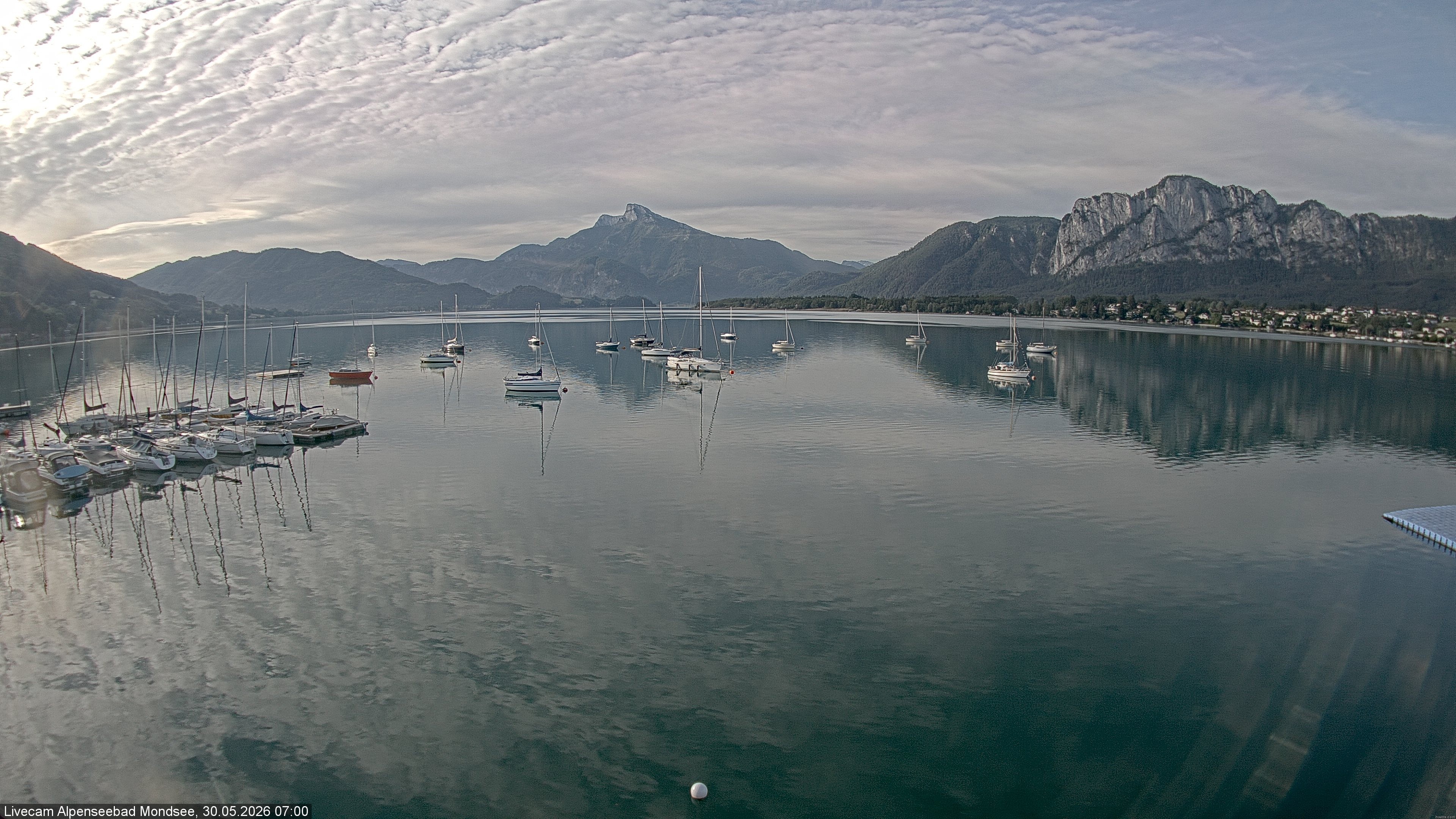 Archiv Foto Webcam Strandbad Alpenseebad am Mondsee