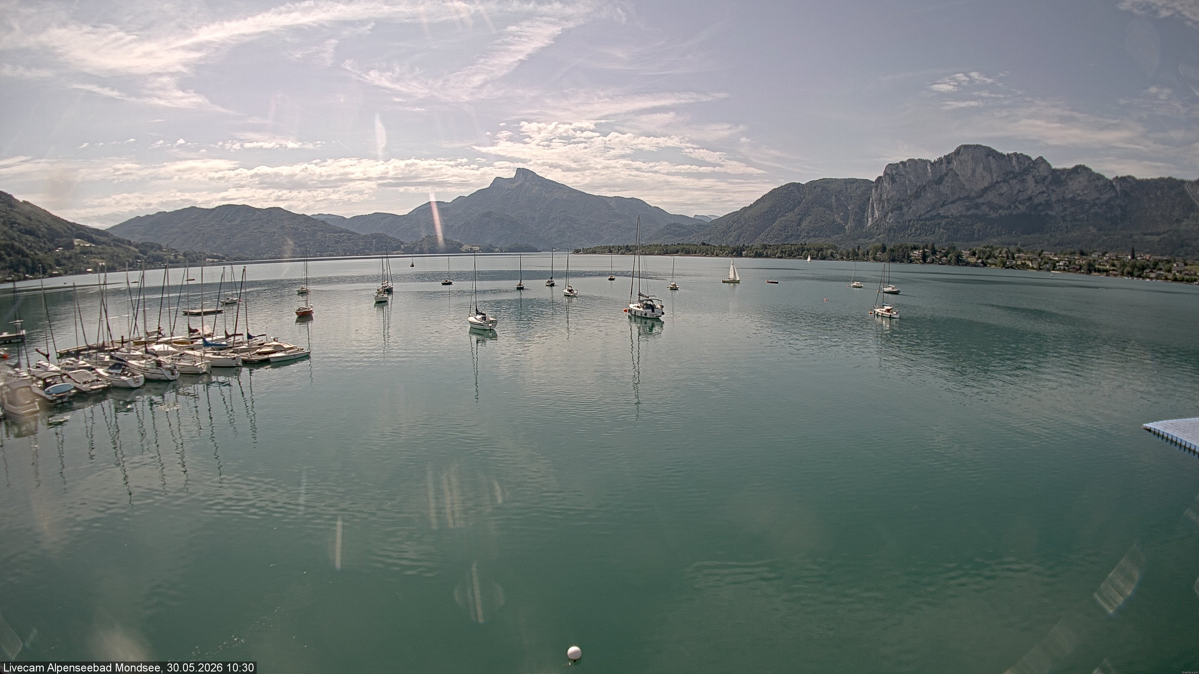 Archiv Foto Webcam Strandbad Alpenseebad am Mondsee