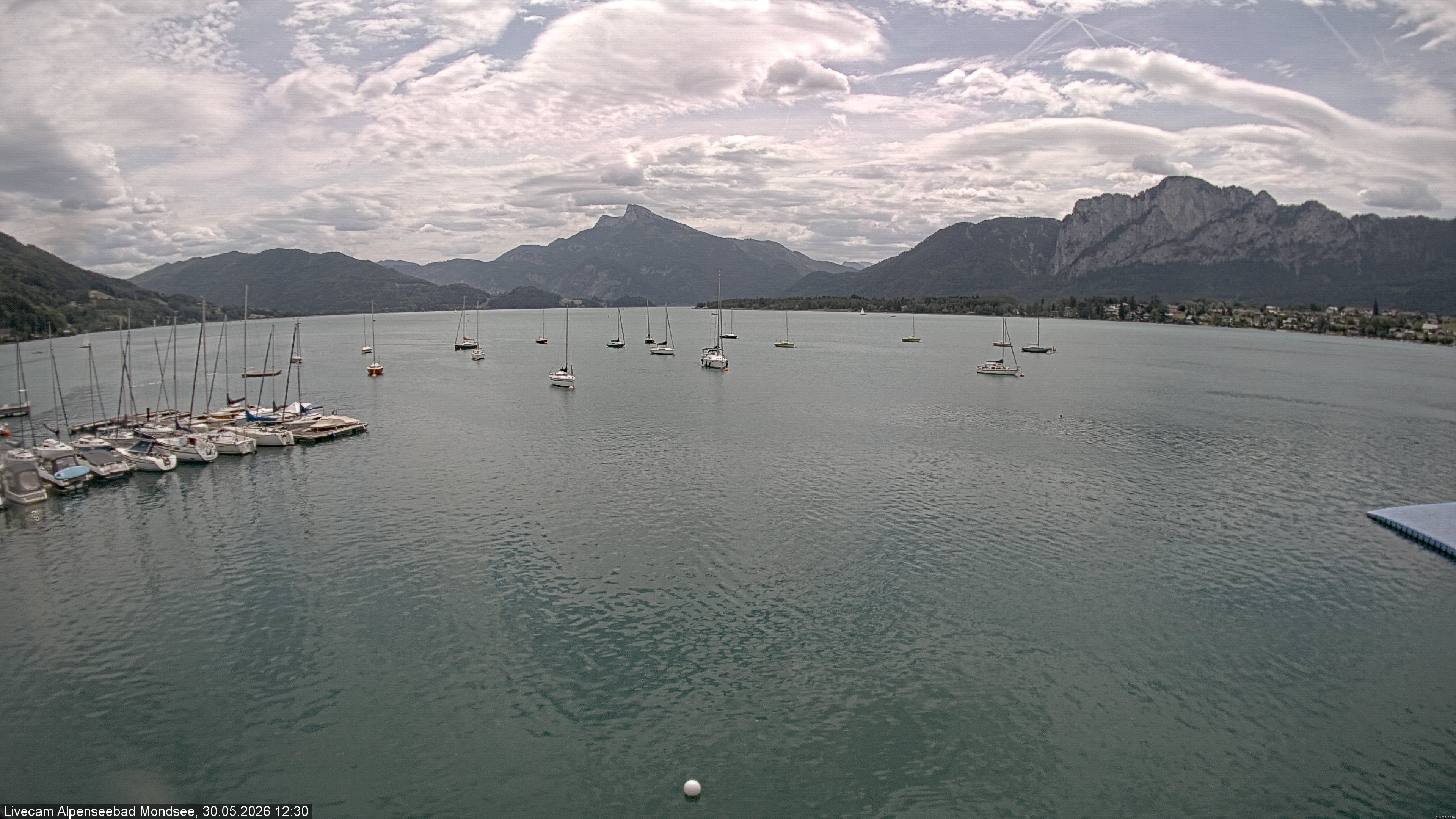 Archiv Foto Webcam Strandbad Alpenseebad am Mondsee