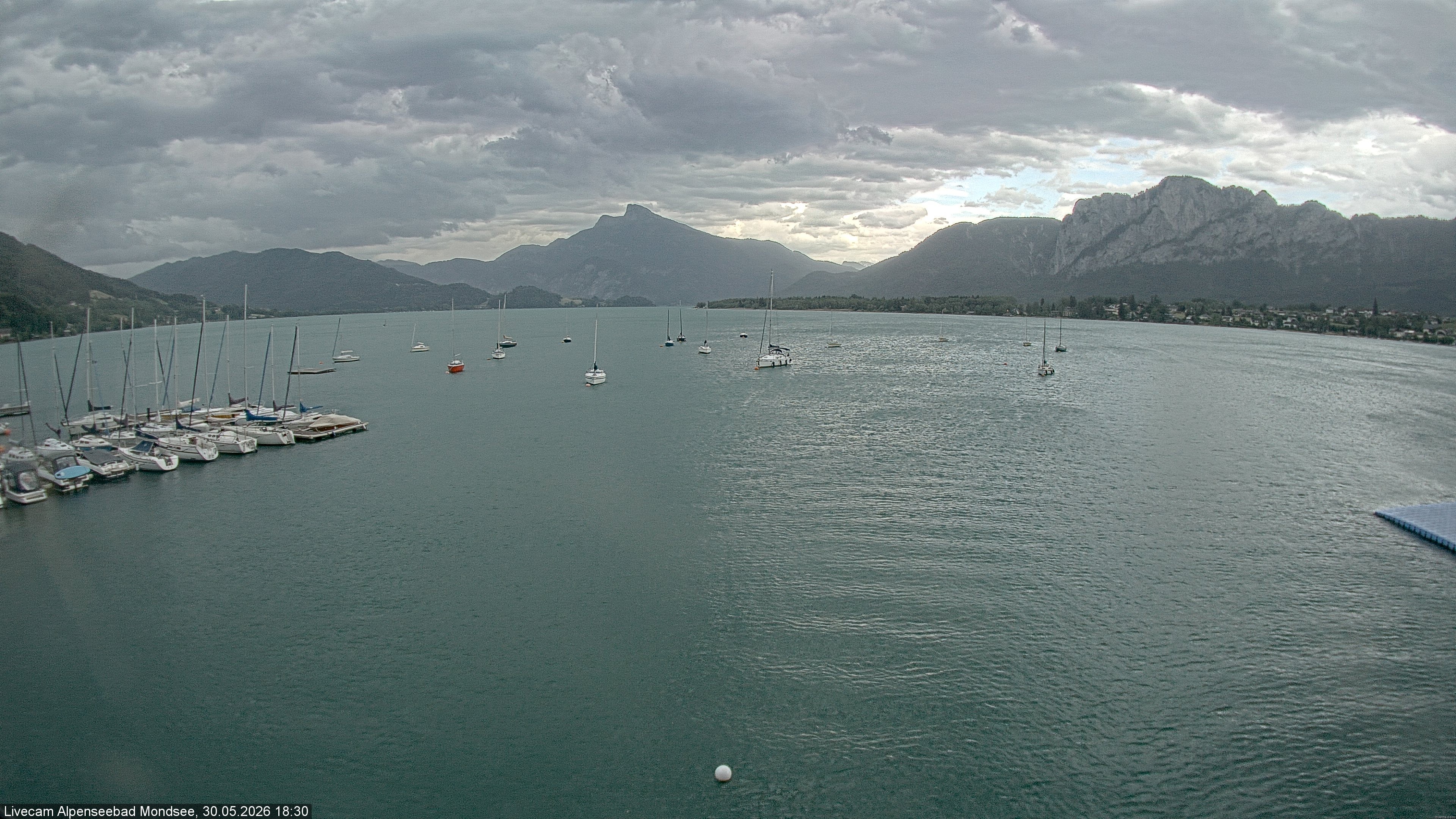 Archiv Foto Webcam Strandbad Alpenseebad am Mondsee