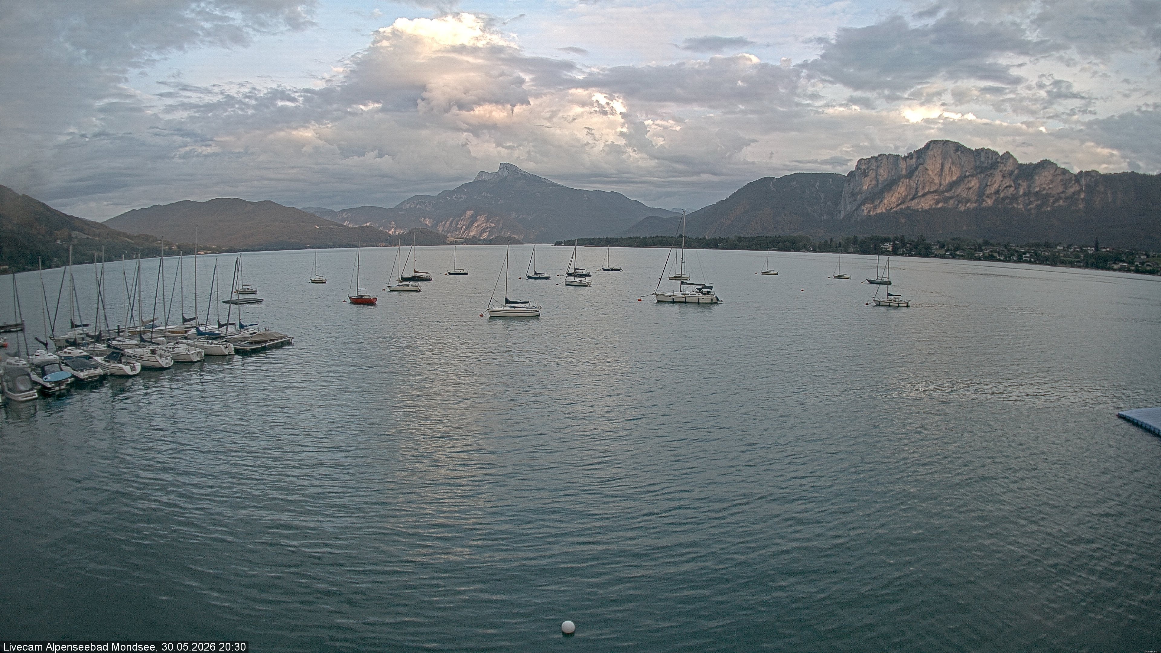 Archiv Foto Webcam Strandbad Alpenseebad am Mondsee
