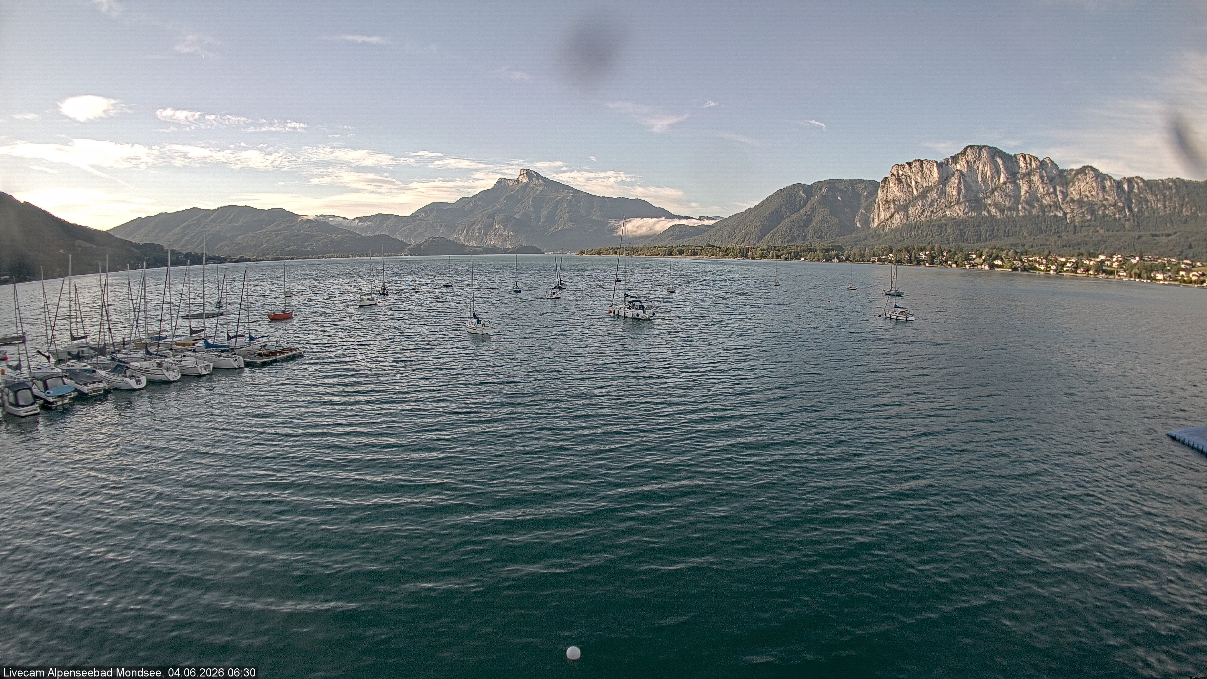 Archiv Foto Webcam Strandbad Alpenseebad am Mondsee